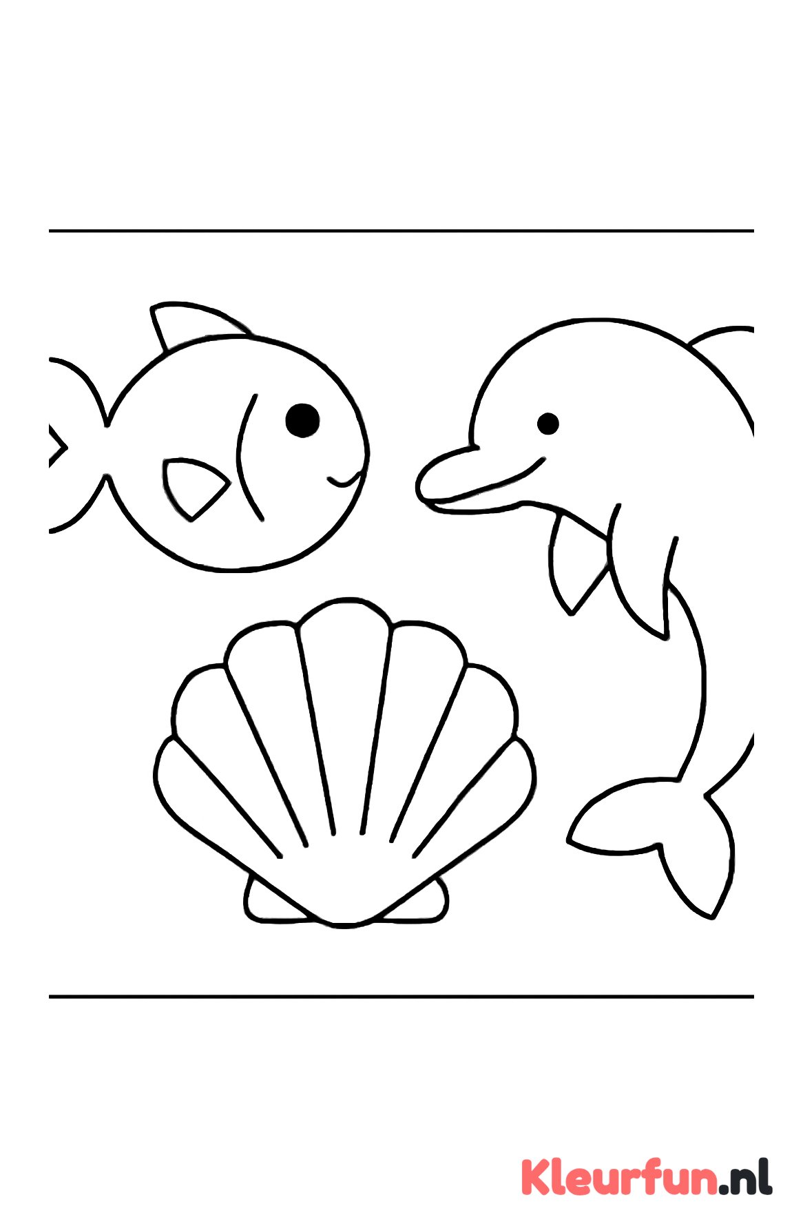Drie eenvoudige zeedieren