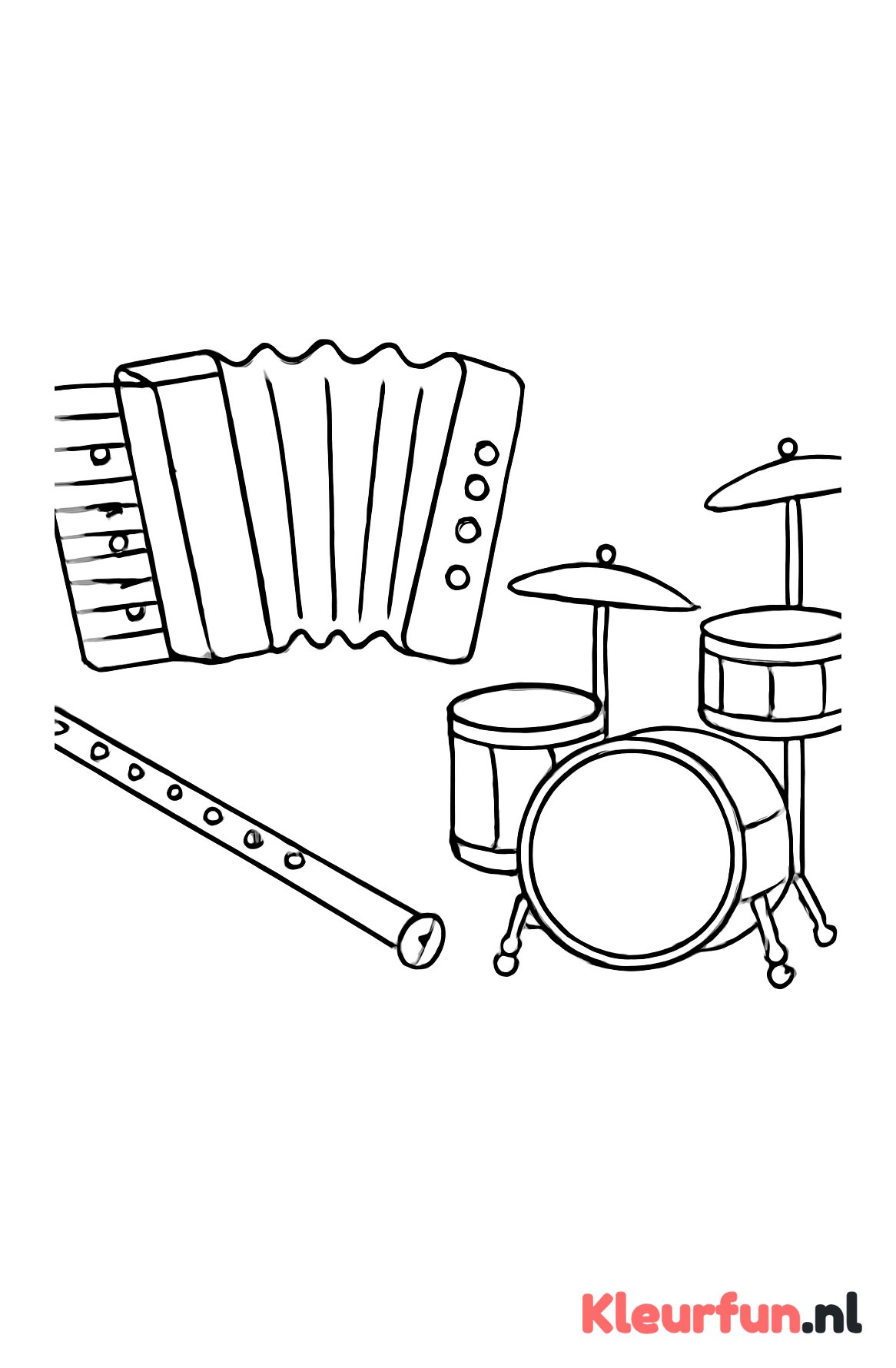 Accordeon, Fluit en Drumstel