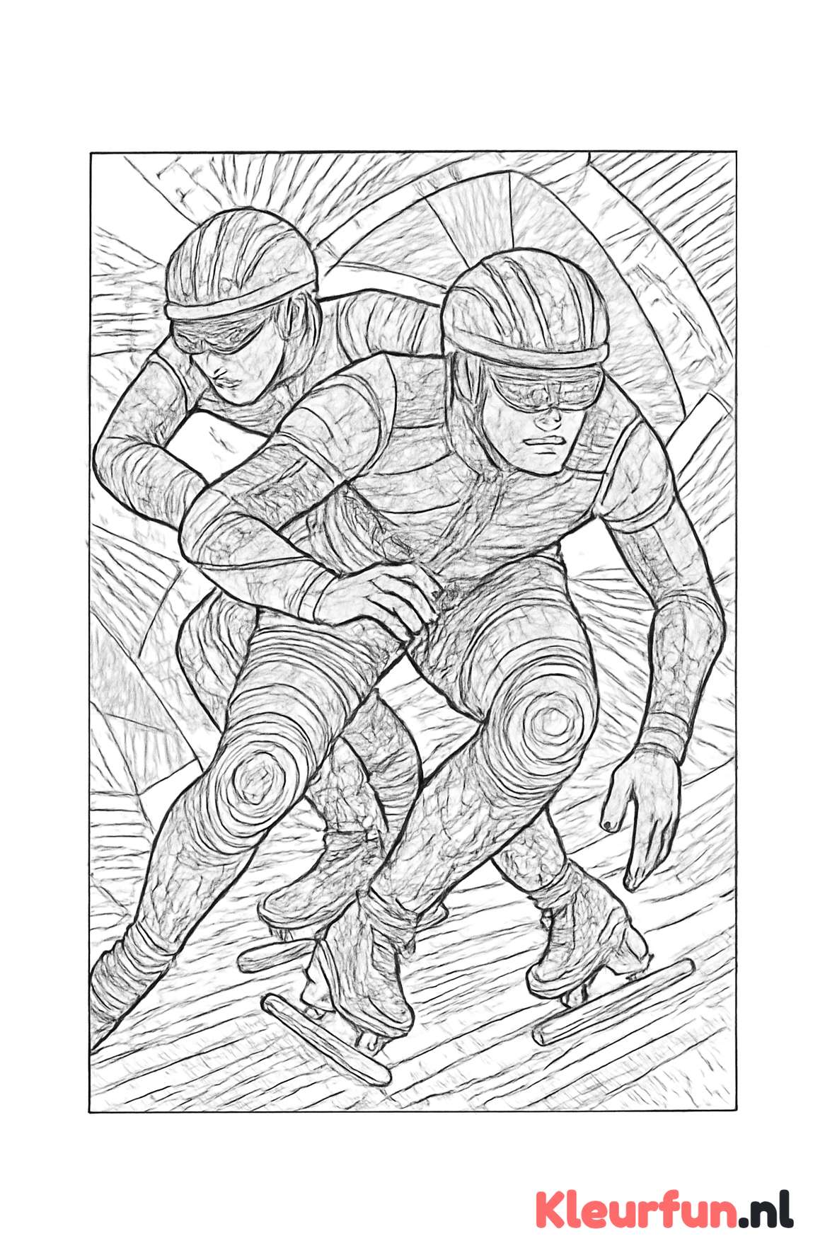 Artistieke geometrische schaatsers
