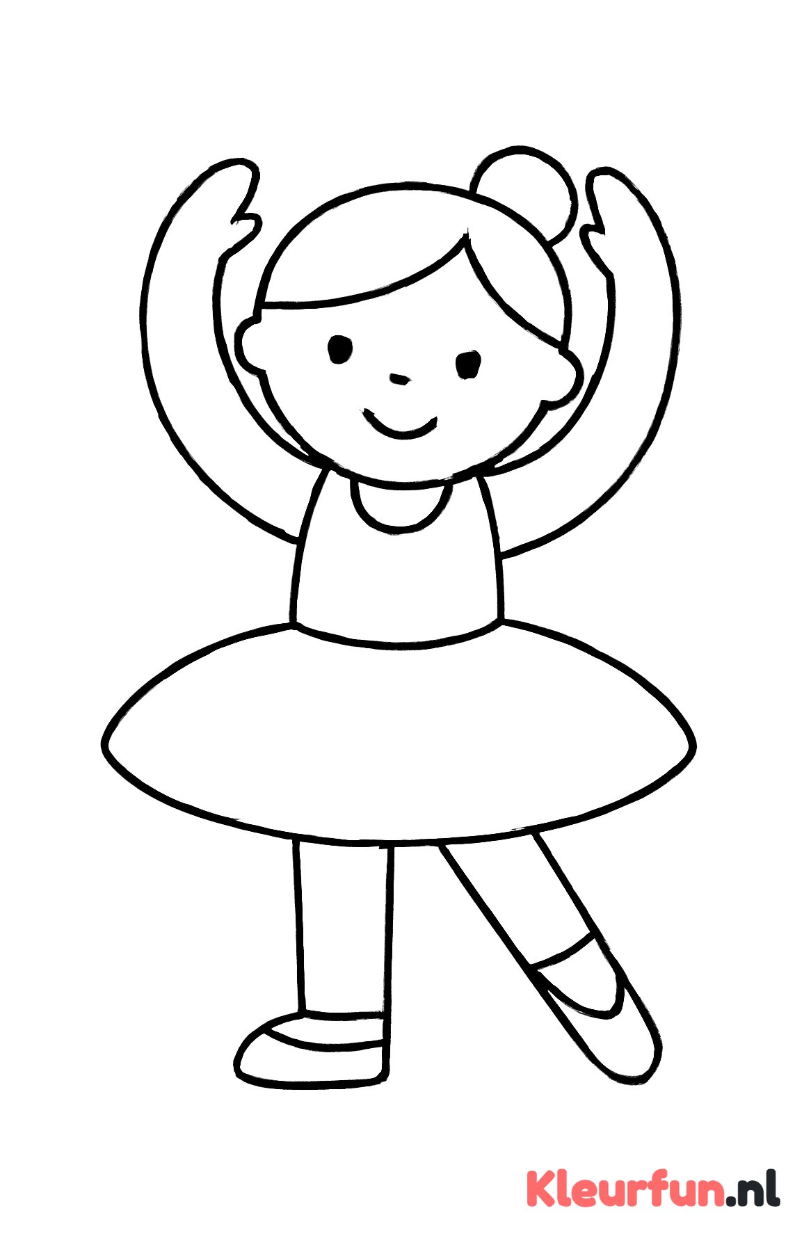 Ballerina met armen omhoog