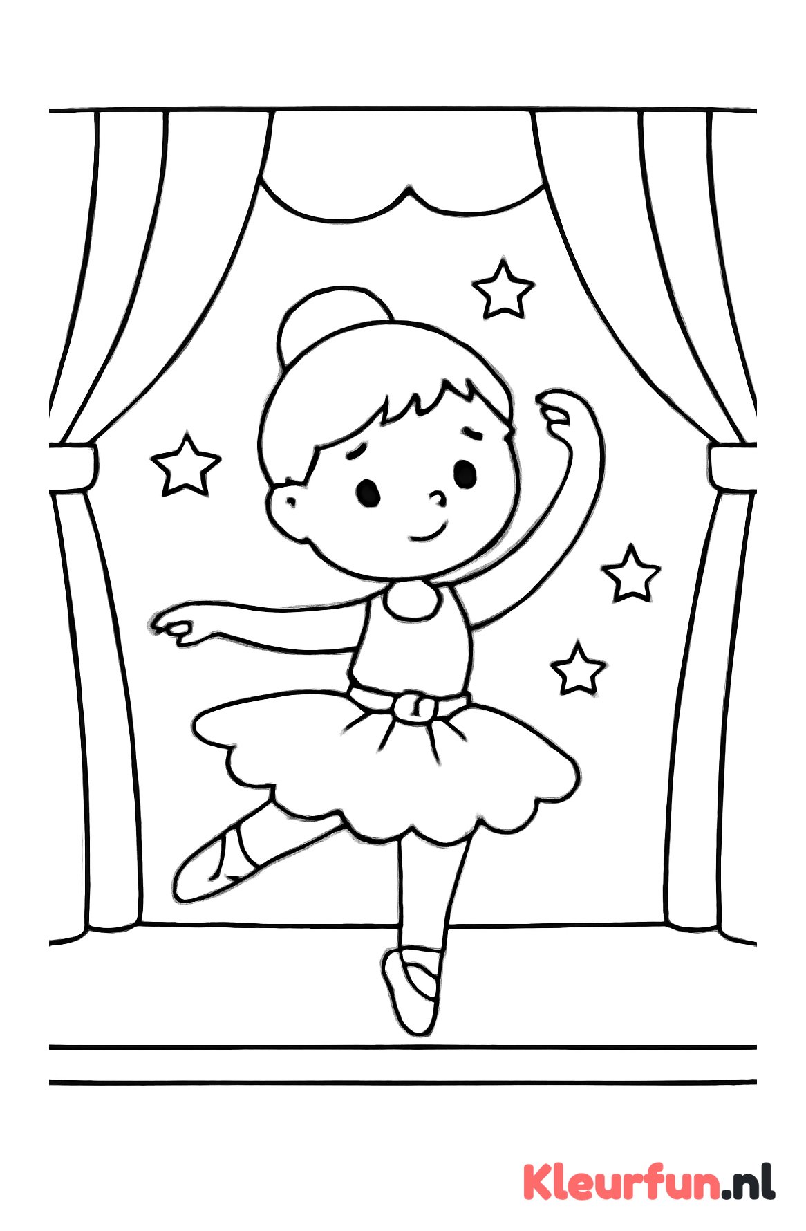 Ballerina geeft dansvoorstelling