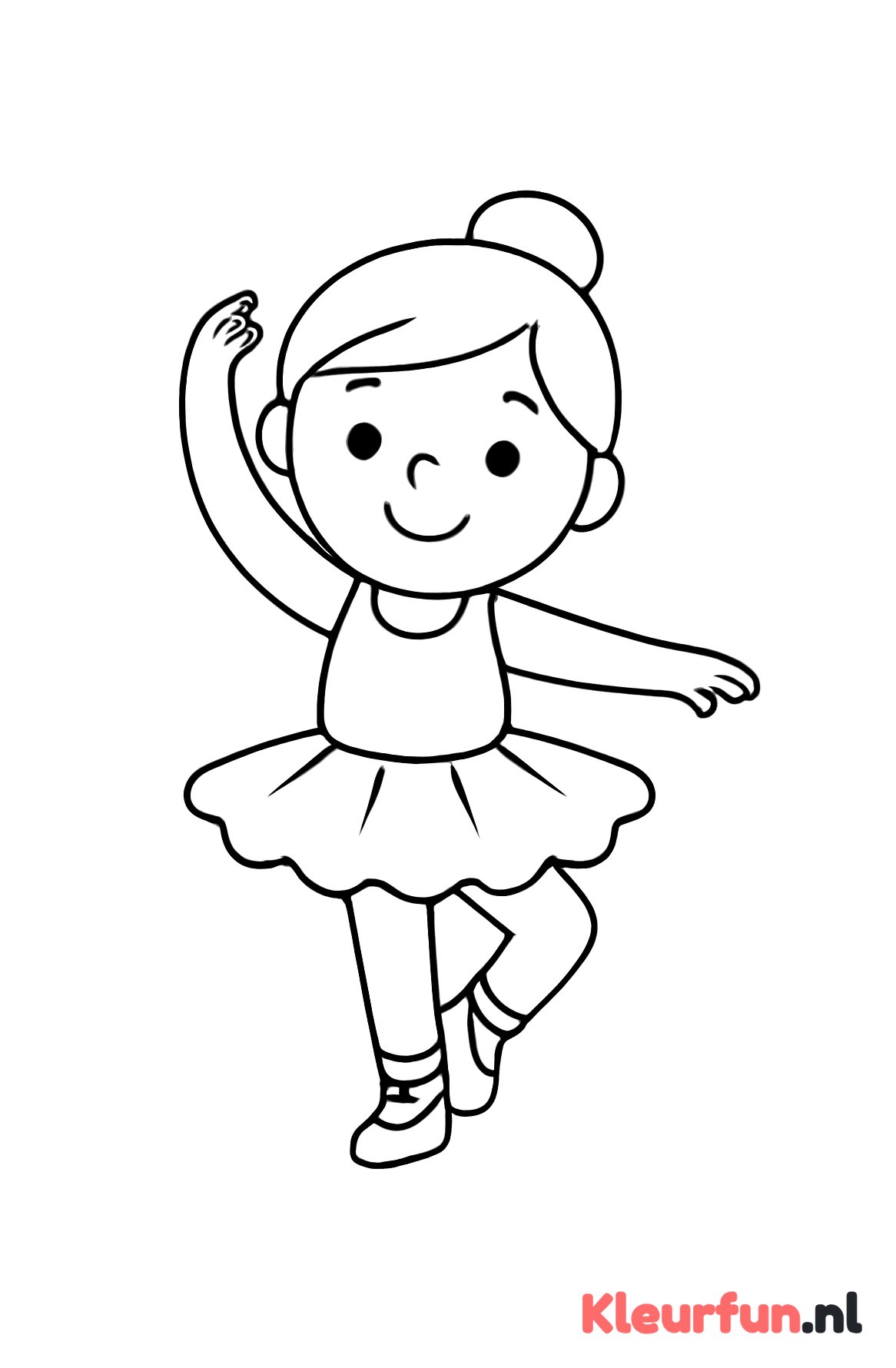 Ballerina lacht in tutu