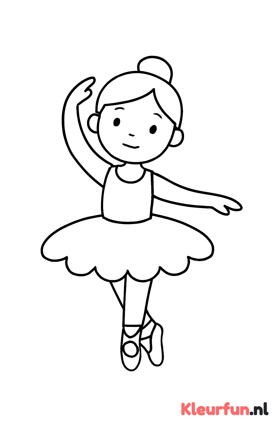 Ballerina staat op tenen
