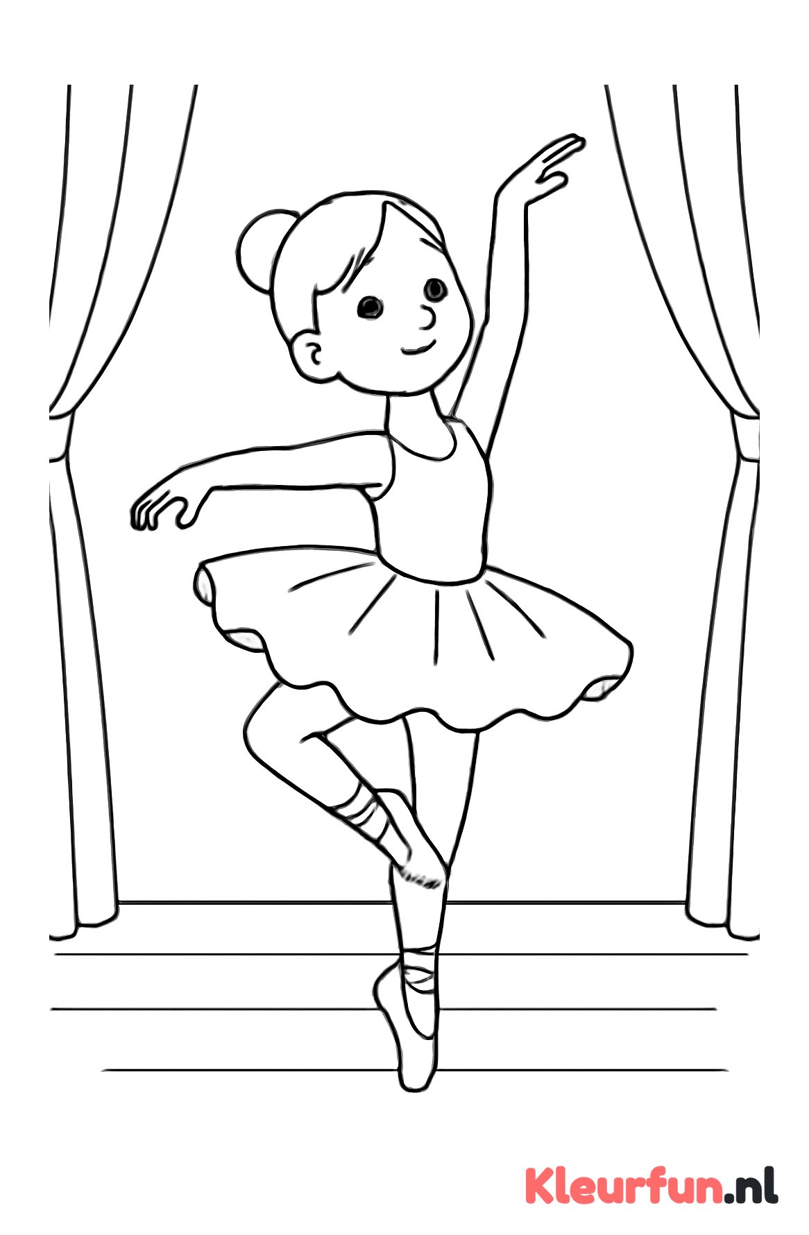 Ballerina draait pirouette