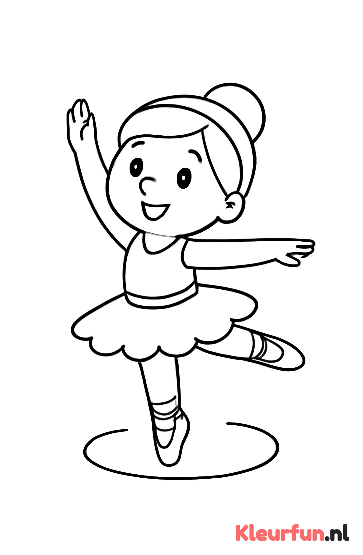 Ballerina maakt pirouette