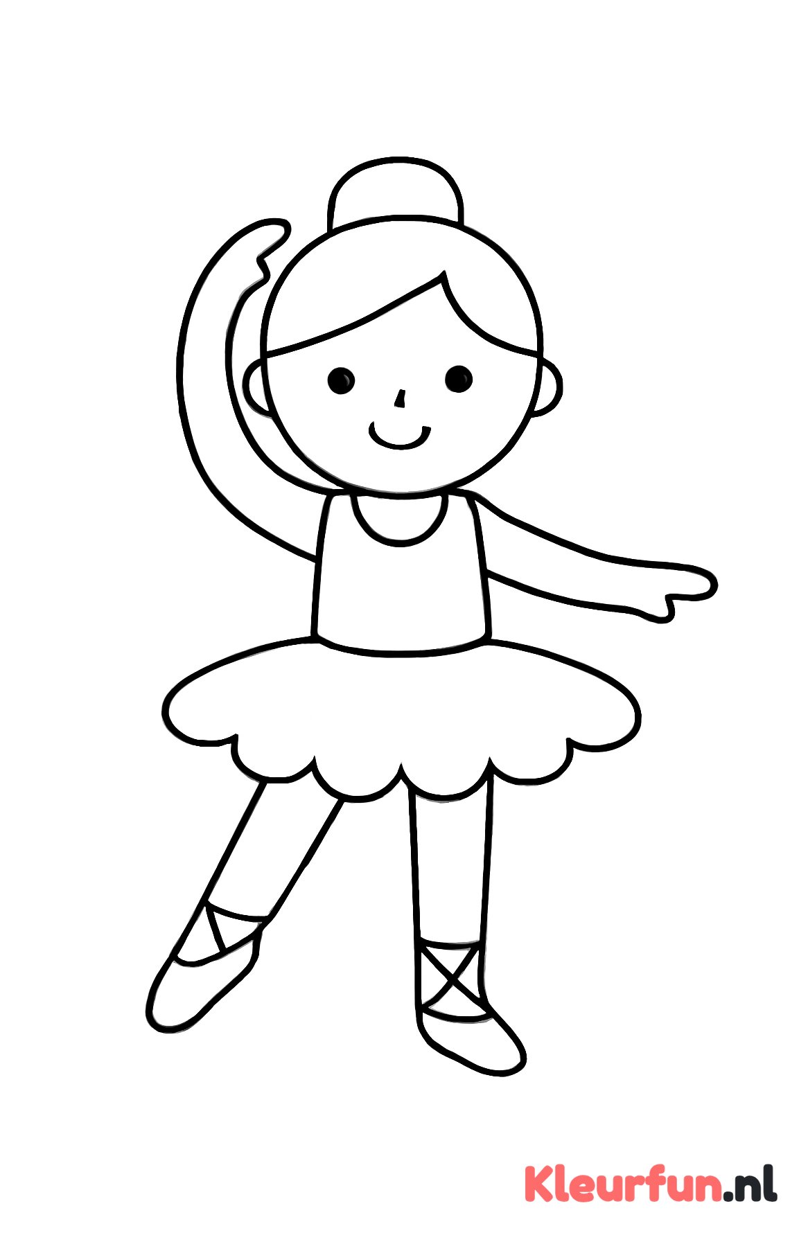 Ballerina met tutu en schoenen