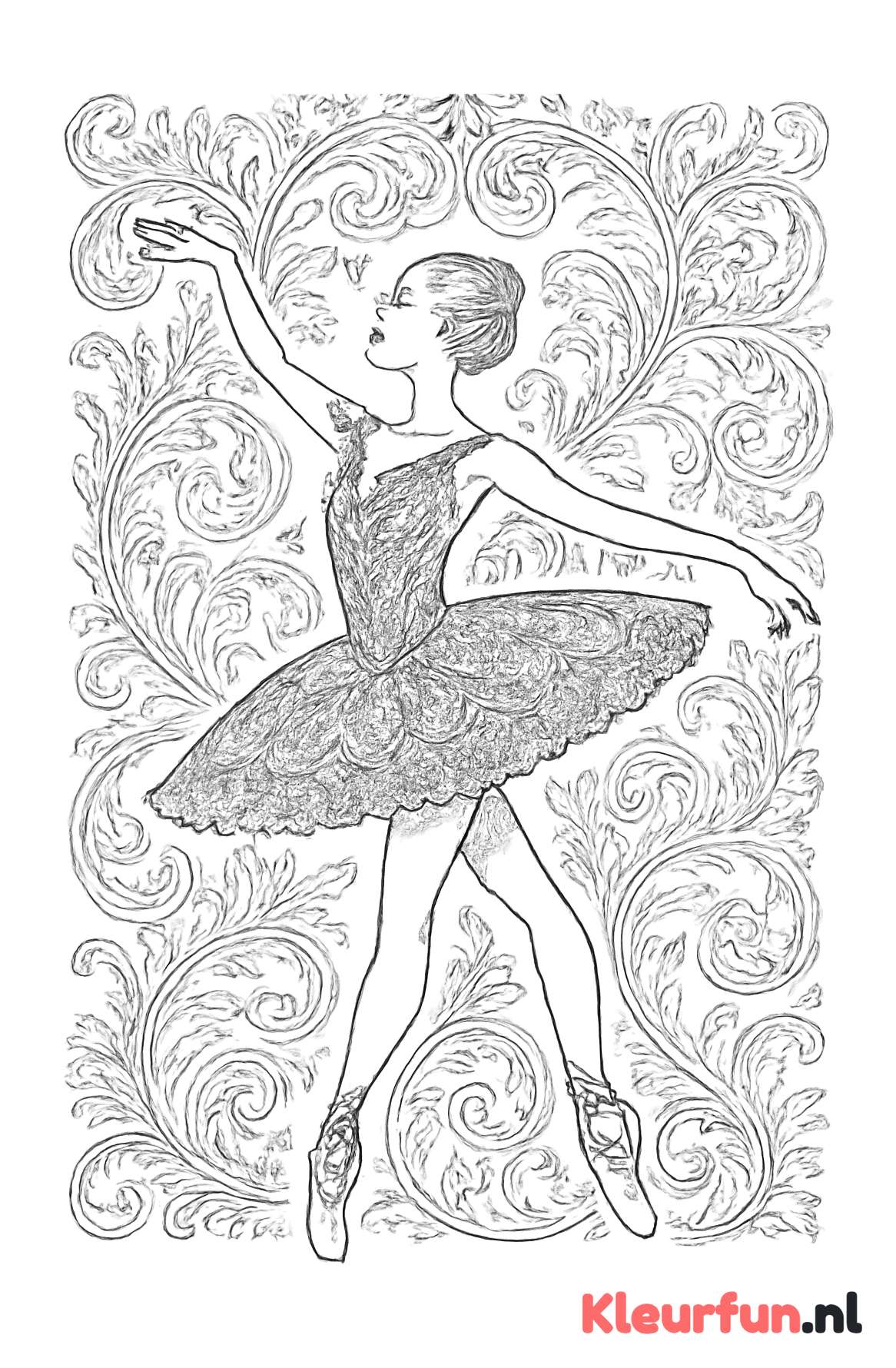 Balletdanseres in sierlijke pose