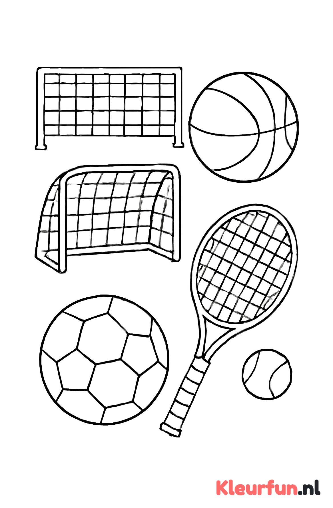 Balsportmaterialen groot en zichtbaar