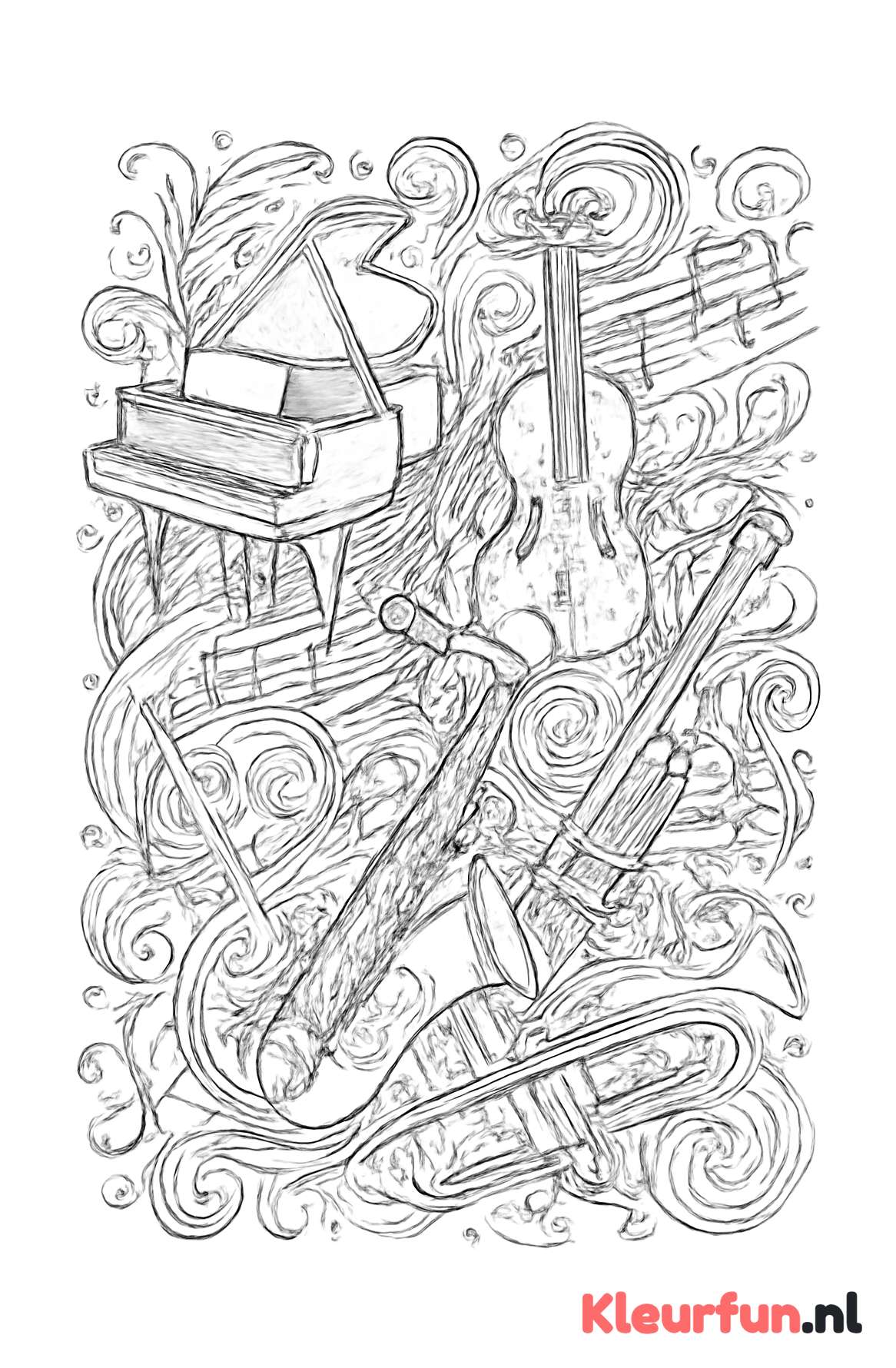 Complexe muziekinstrumenten compositie