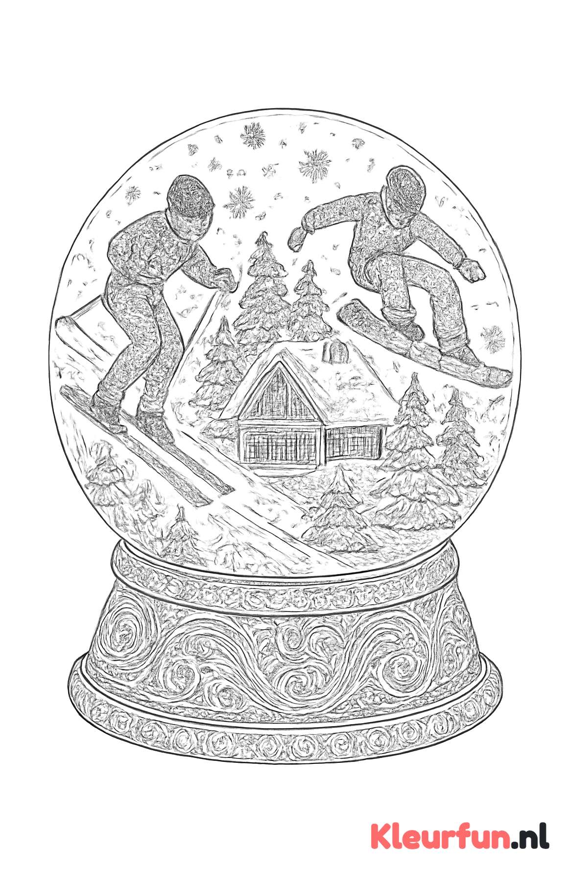 Complexe wintersport sneeuwbol