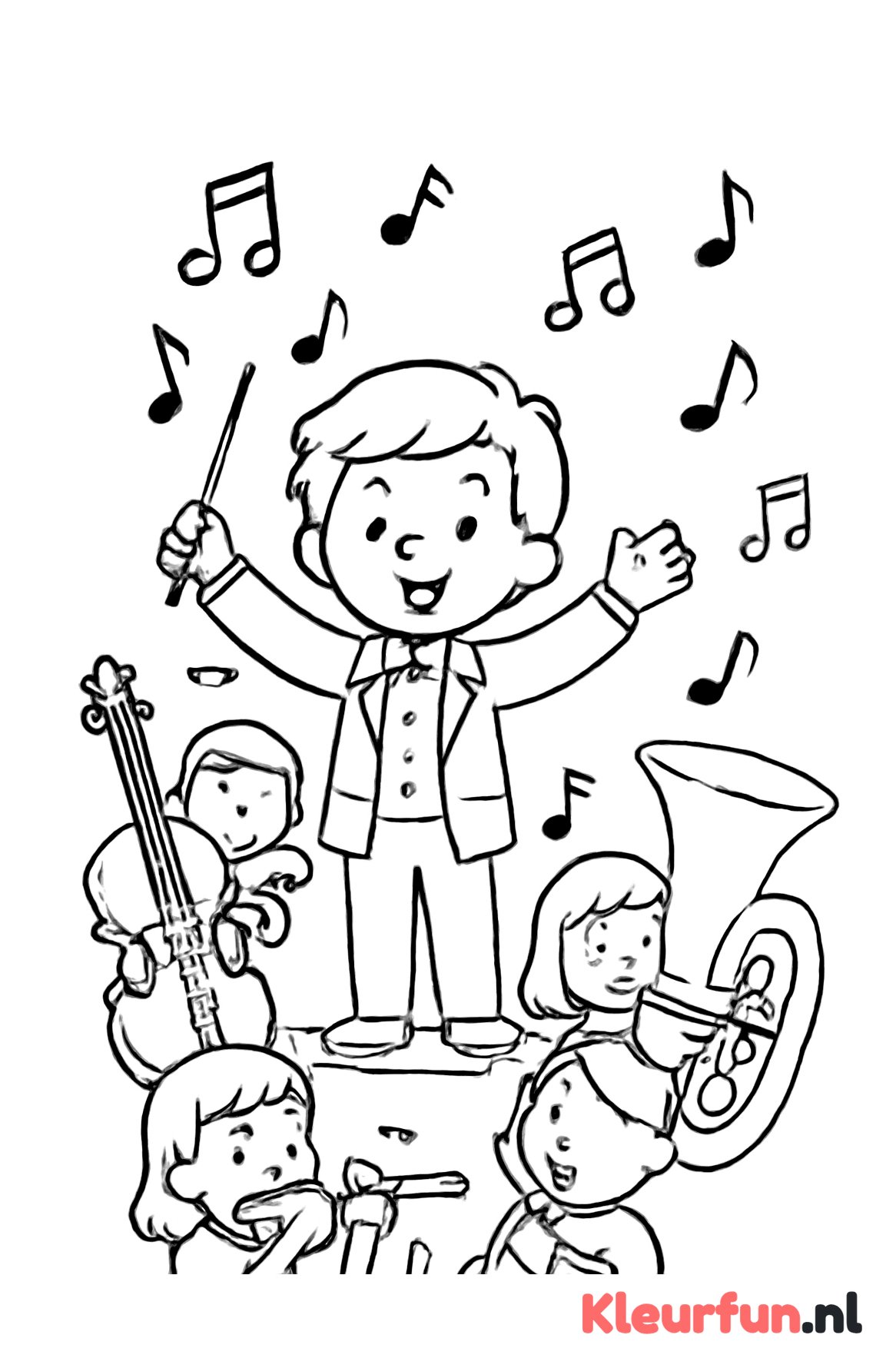 Dirigent leidt orkest melodie