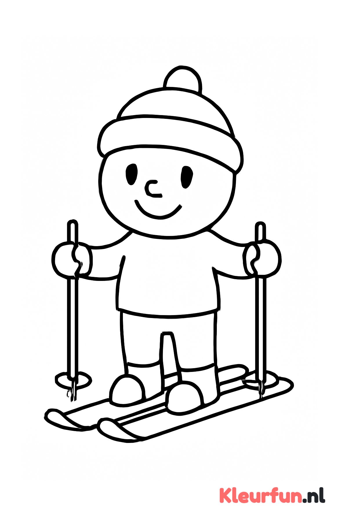 Eenvoudige skier staand