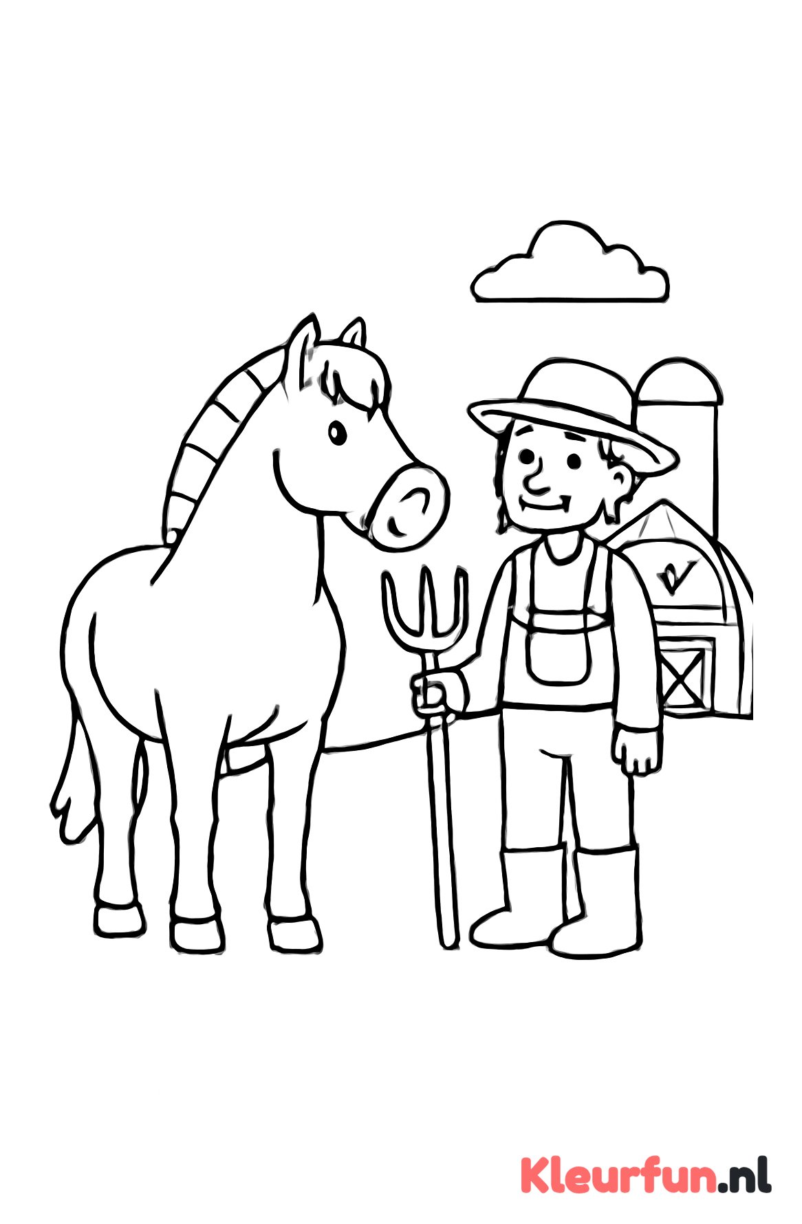 Fjord paard op boerderij