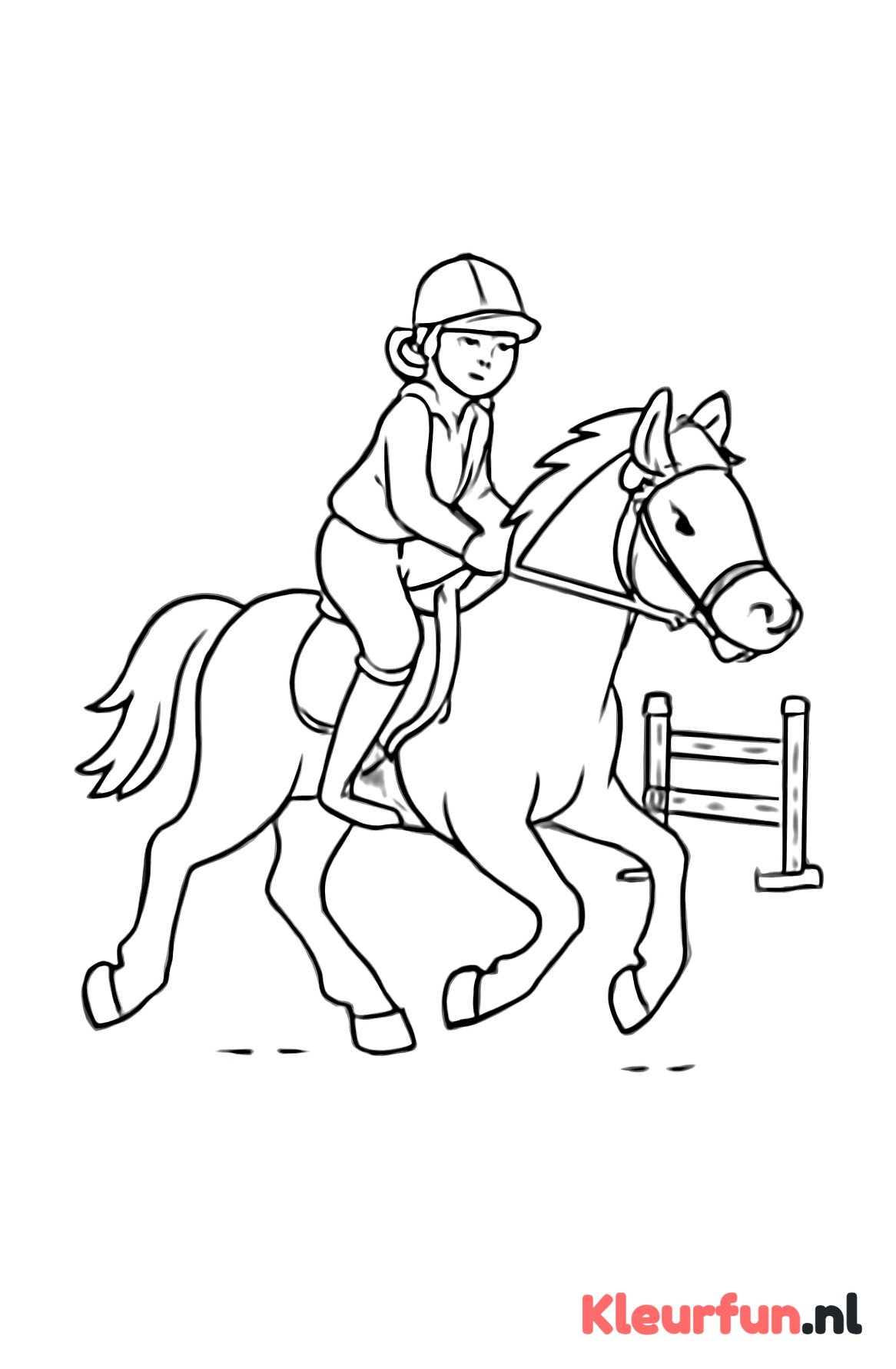 Galopperend paard met ruiter