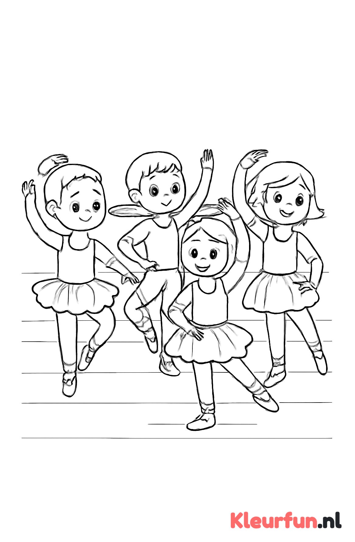 Groep kinderen ballet dans