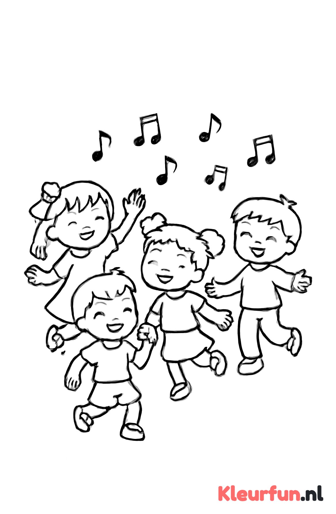 Groep Kinderen Dansen op Muziek