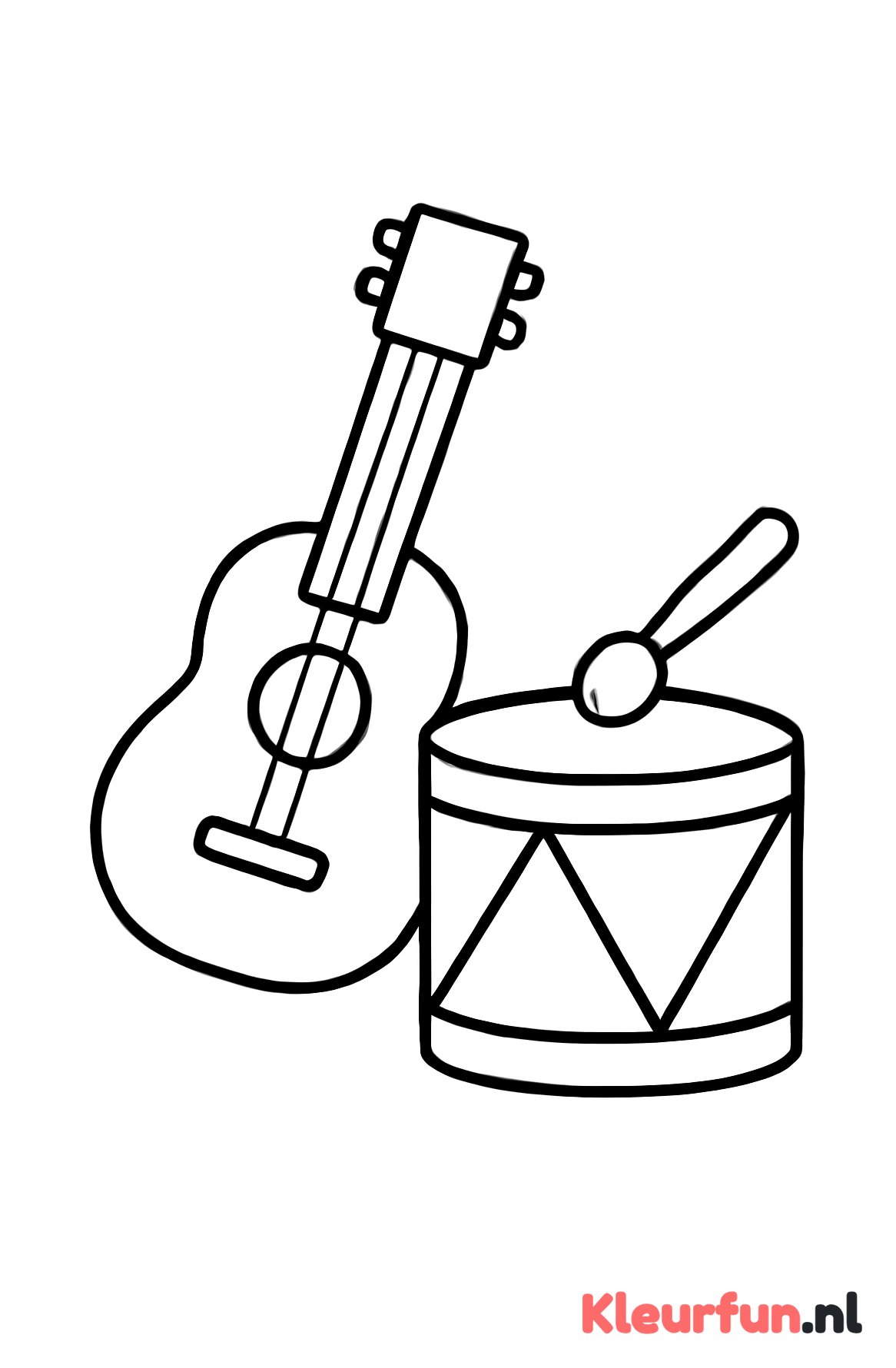 Eenvoudige gitaar en trommel