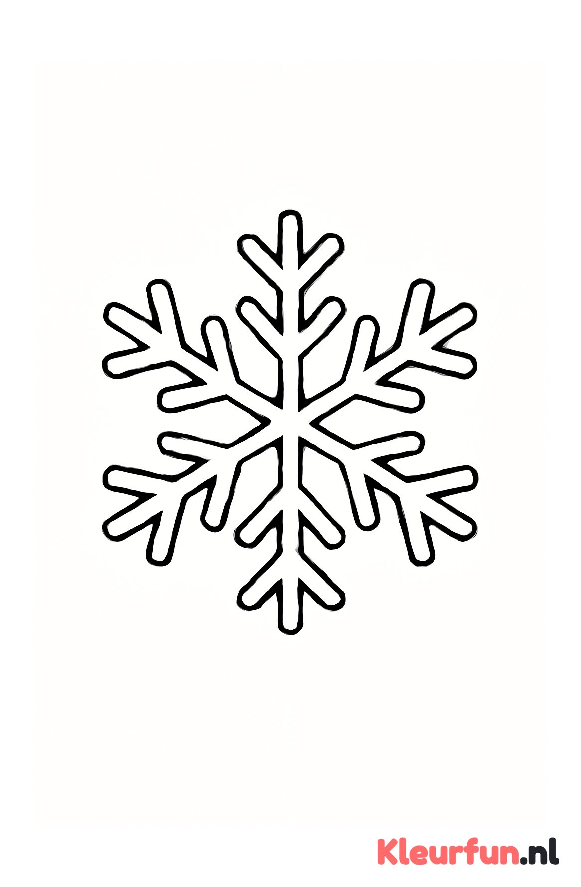 Grote sneeuwvlok met dikke lijnen