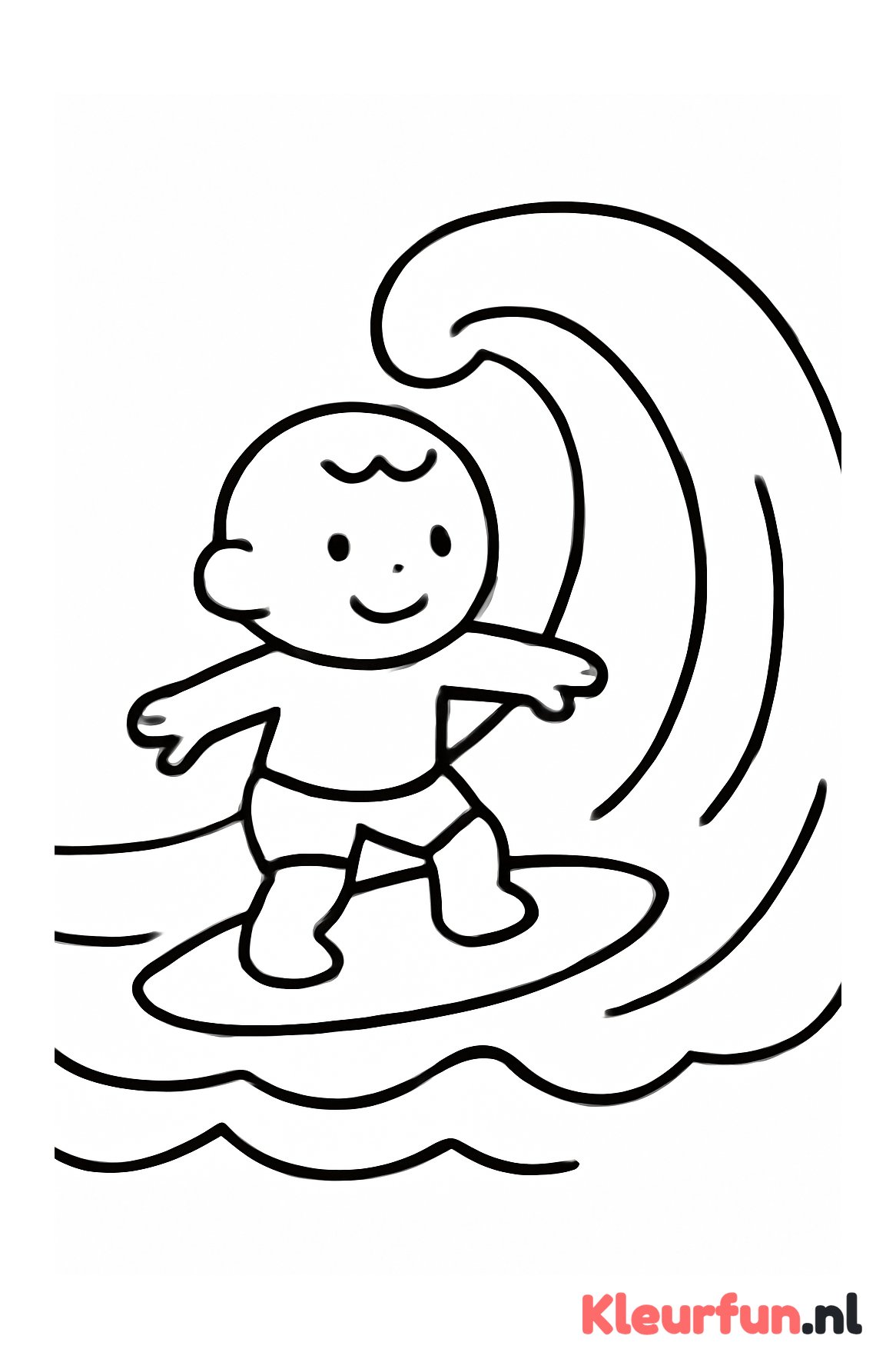Grote surfer op golf