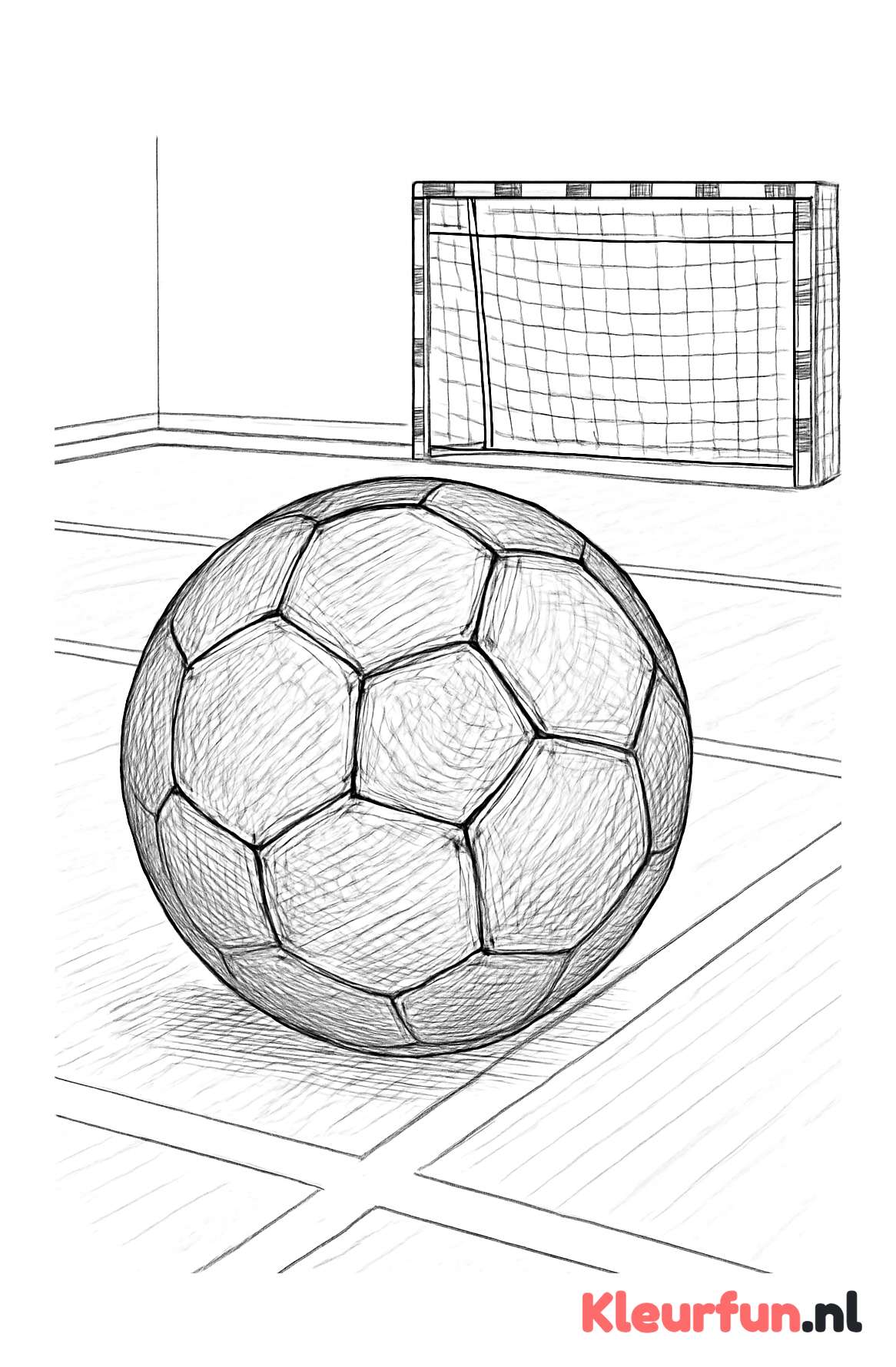 Close-up van een handbal