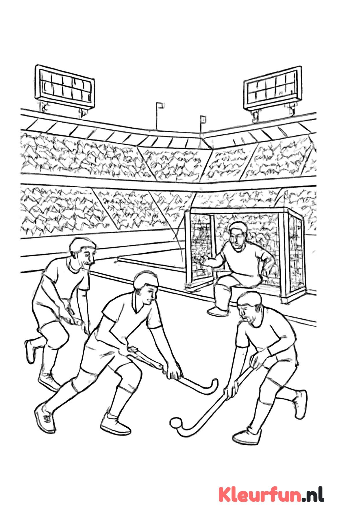 Hockeywedstrijd in het Stadion