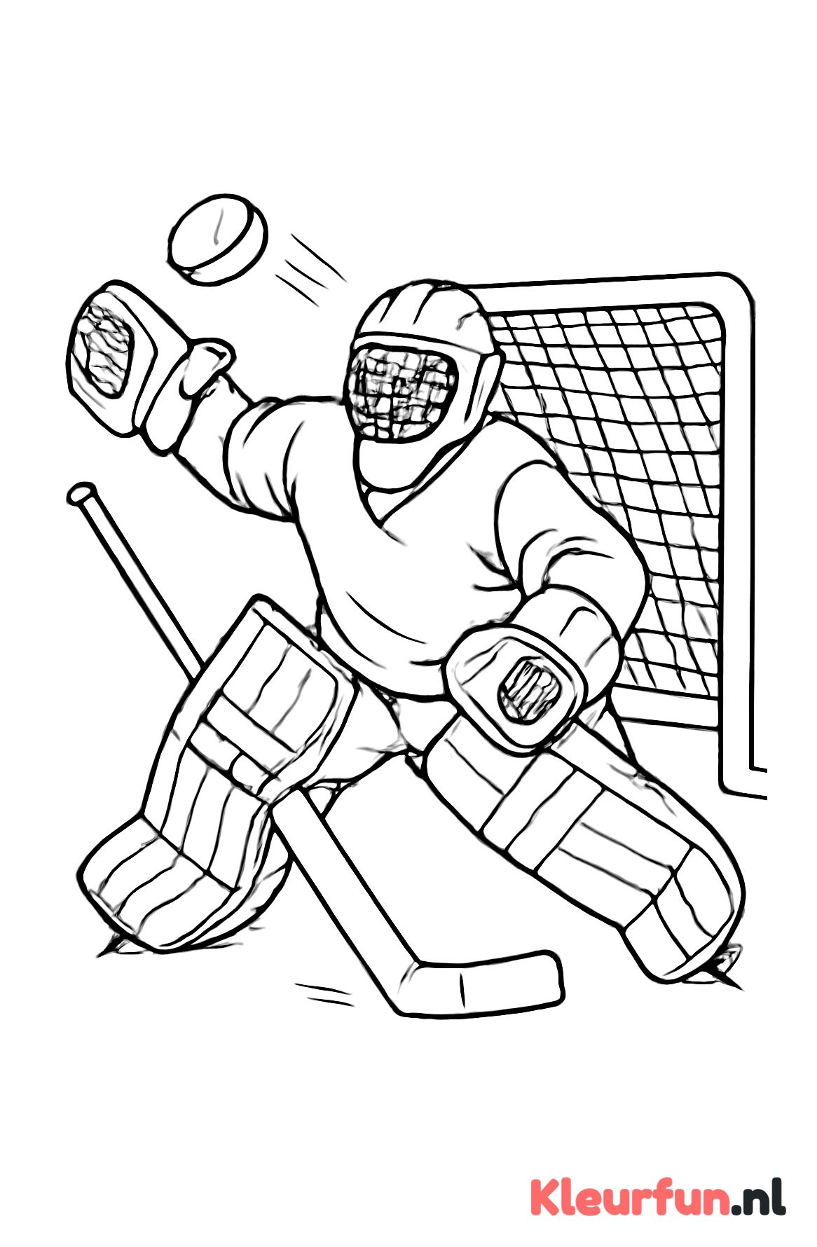 IJshockeydoelman in actie