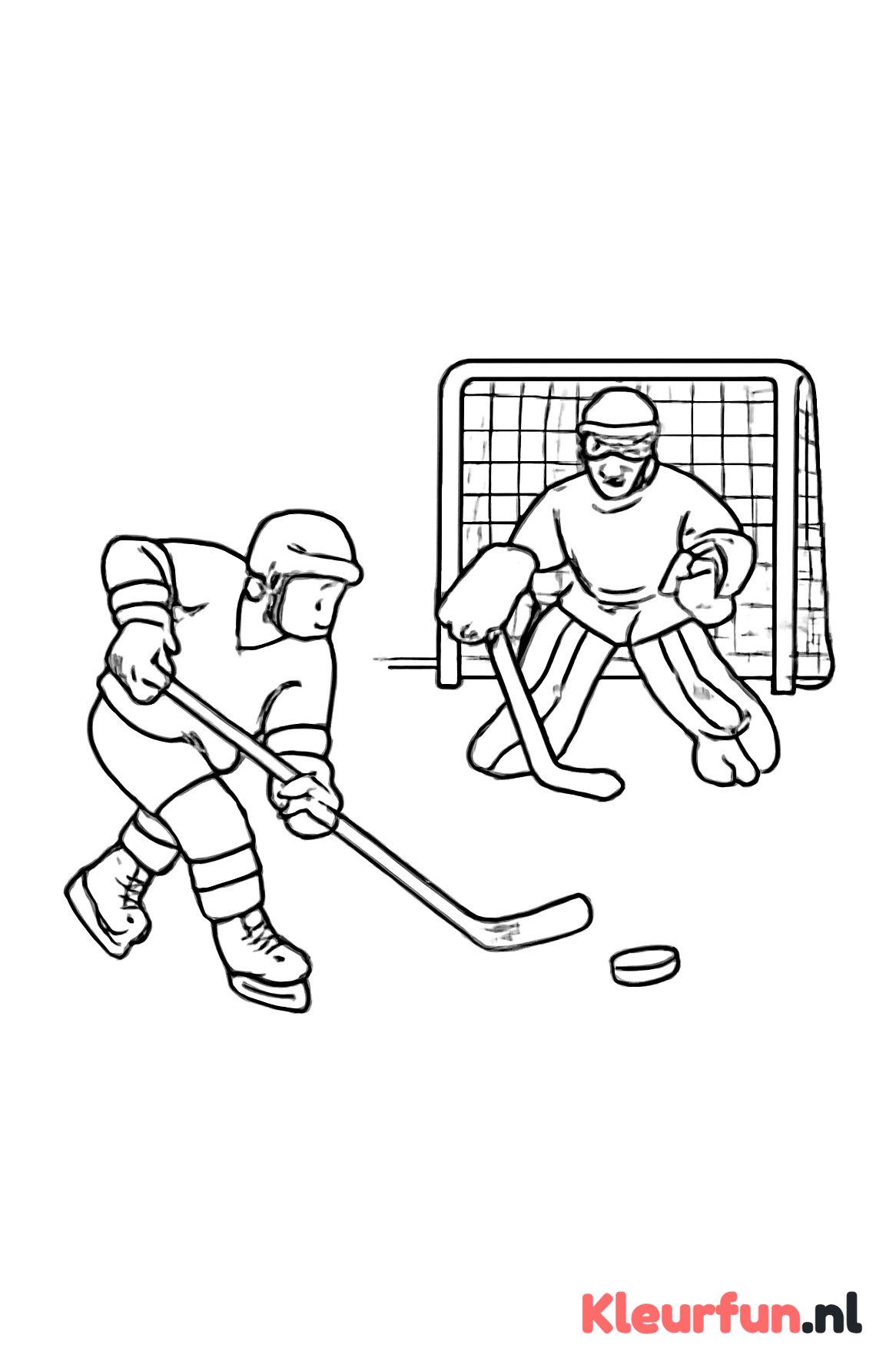 Ijshockey Schot op Doel