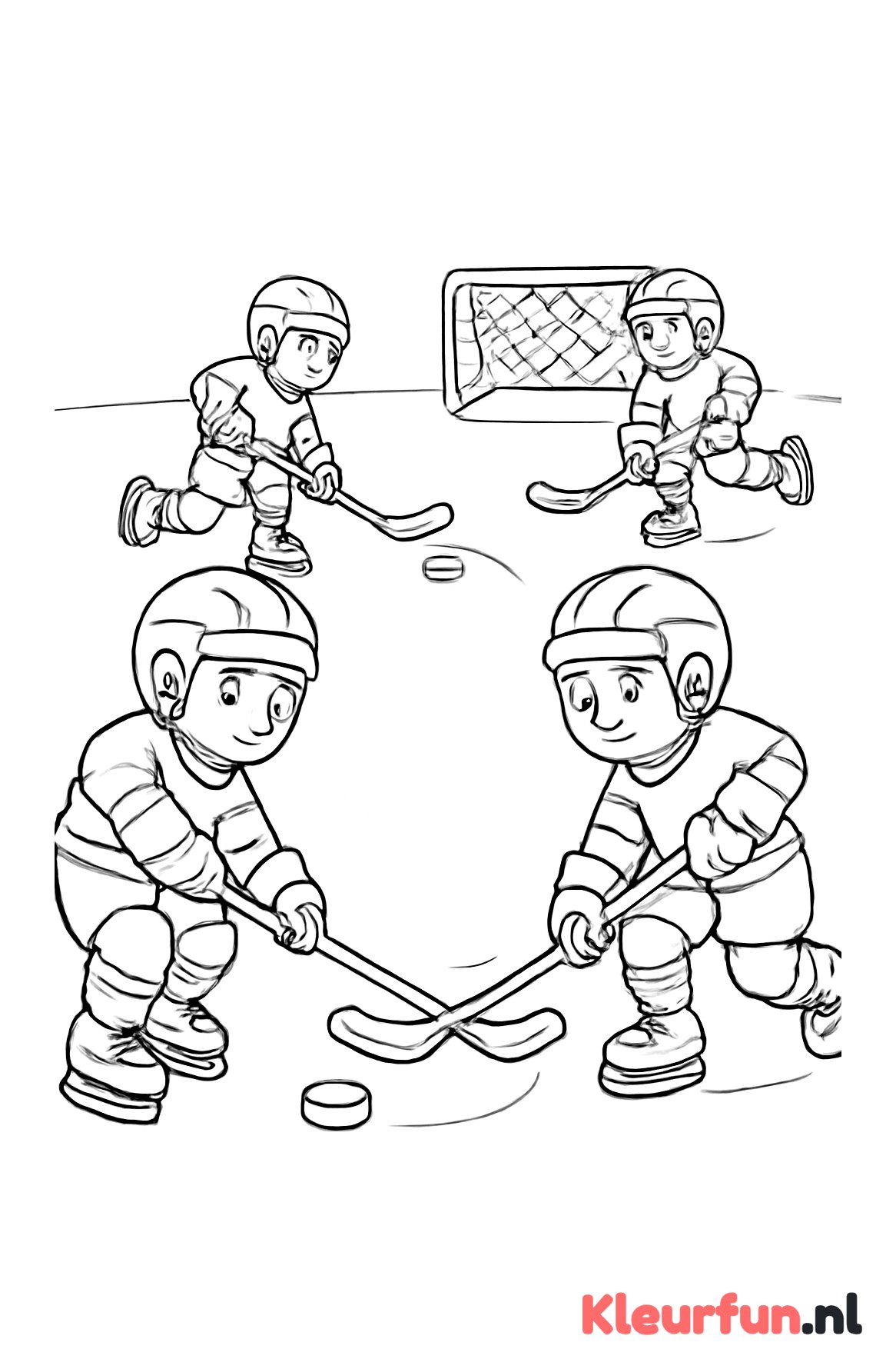 Ijshockeyteam in Actie