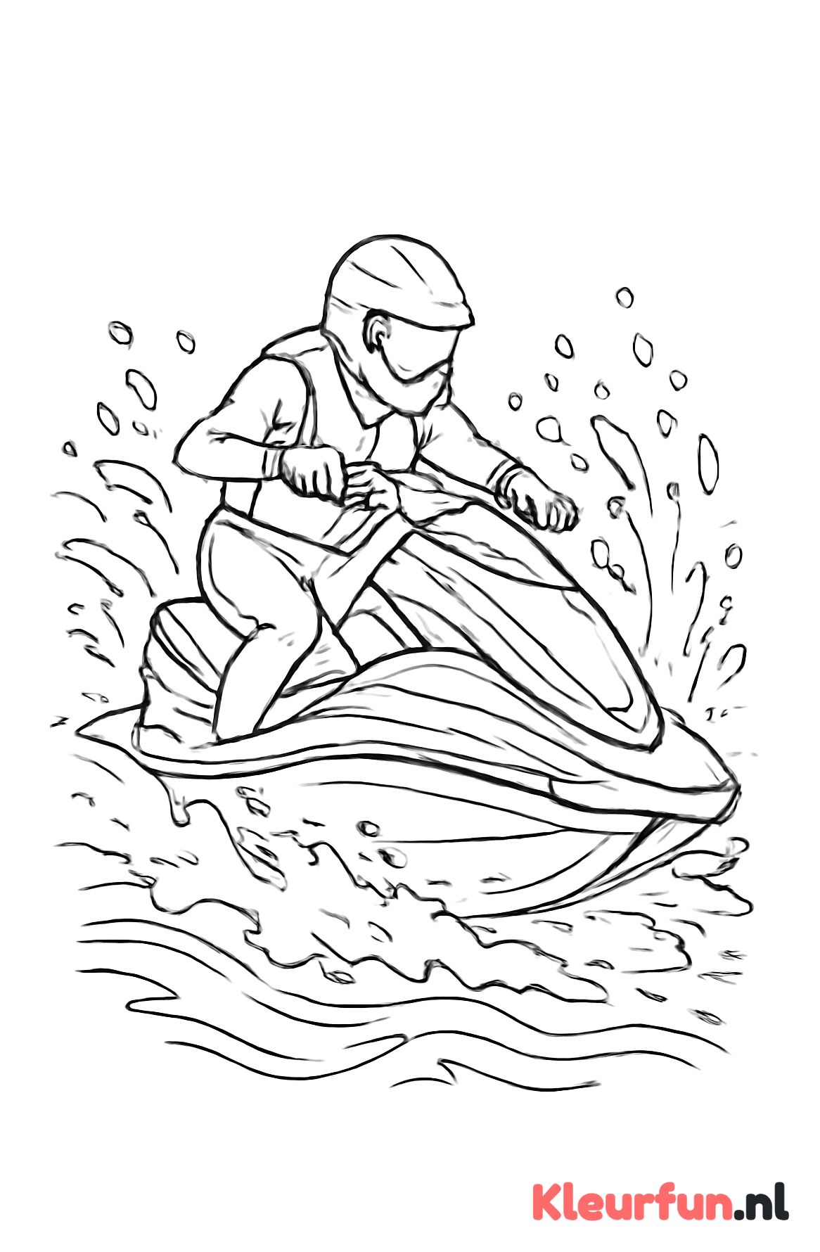 Jetski over golven