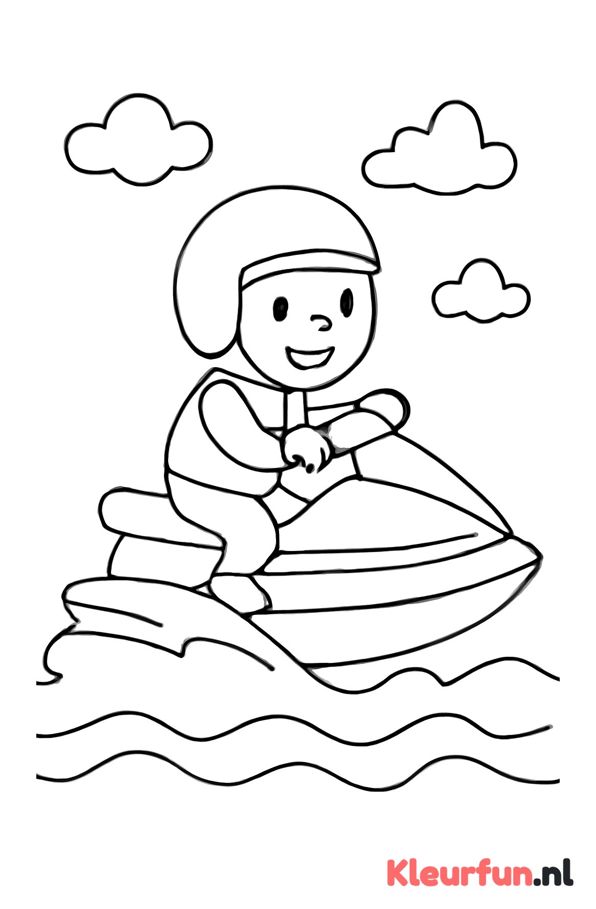 Jetski over de golven