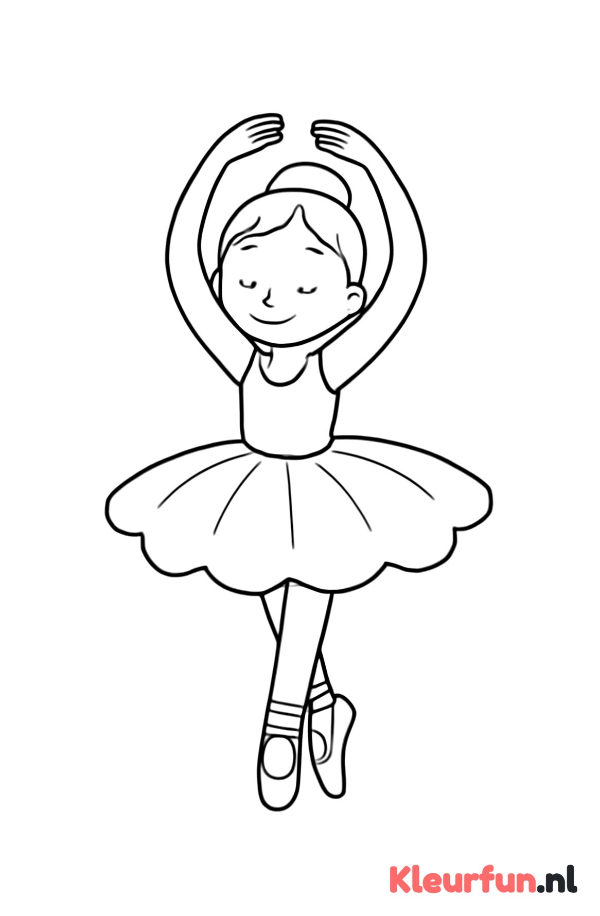 Jonge ballerina op tenen