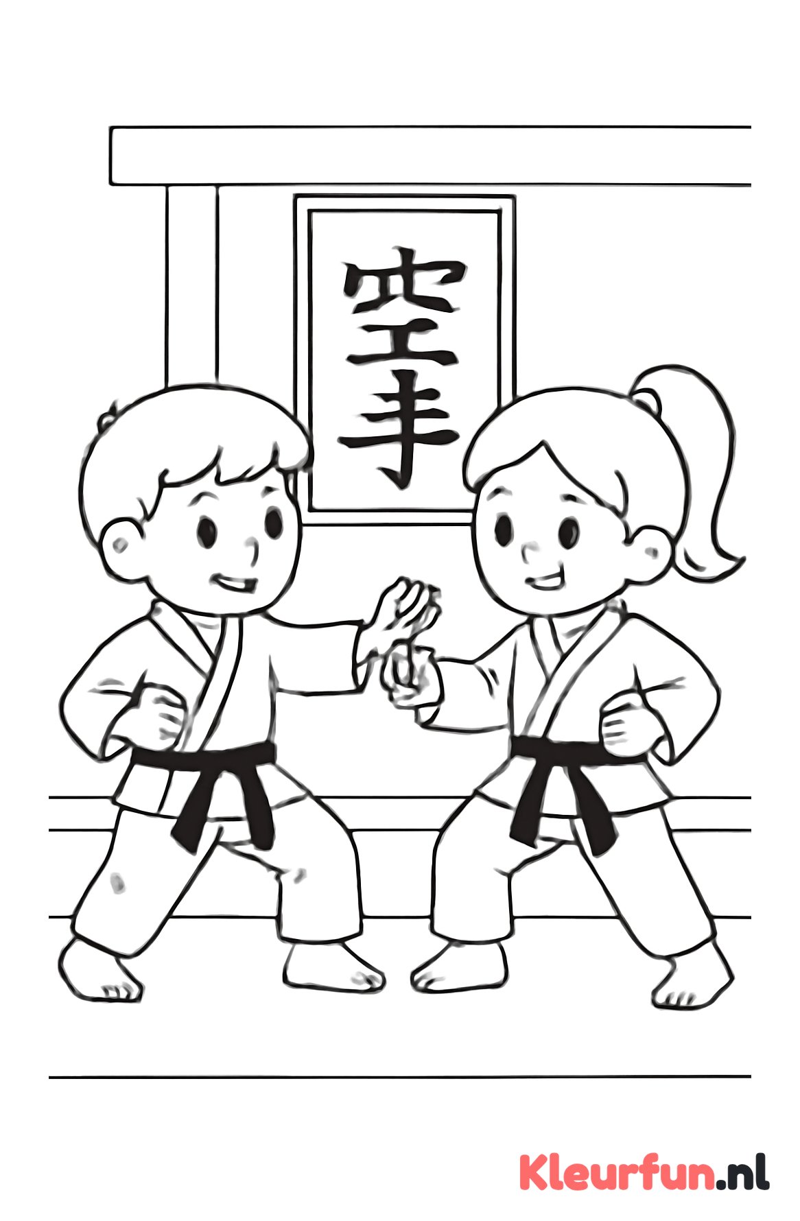 Karate Kinderen in de Dojo