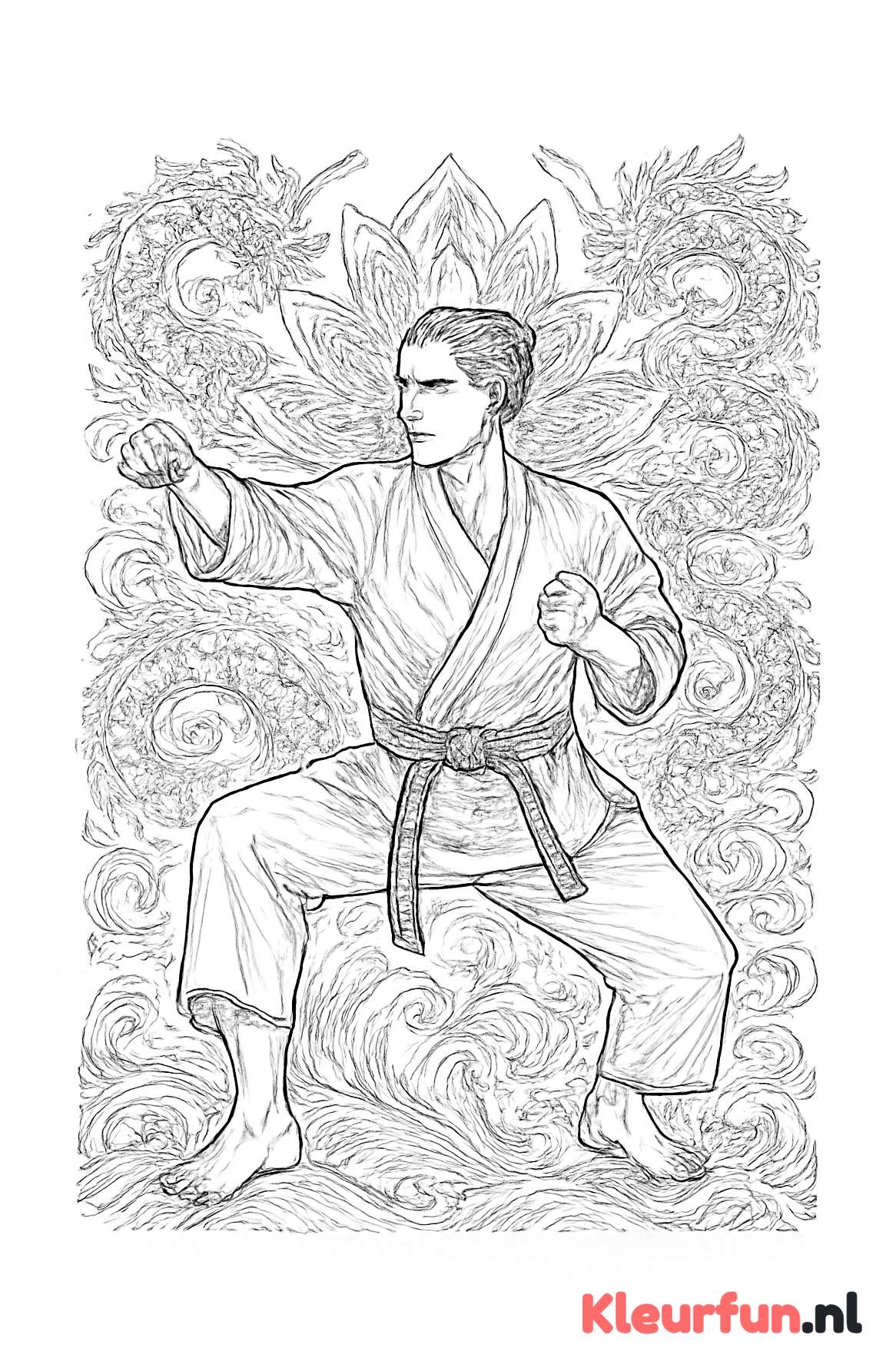 Karateka in Traditionele Gi