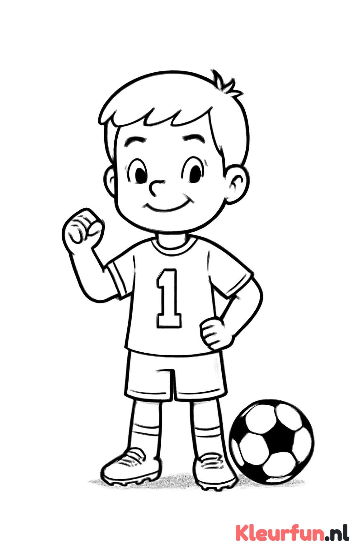 Kind met voetbalshirt