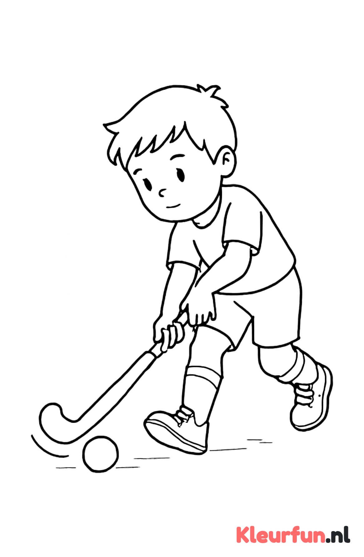 Kinderen hockey bal slaan