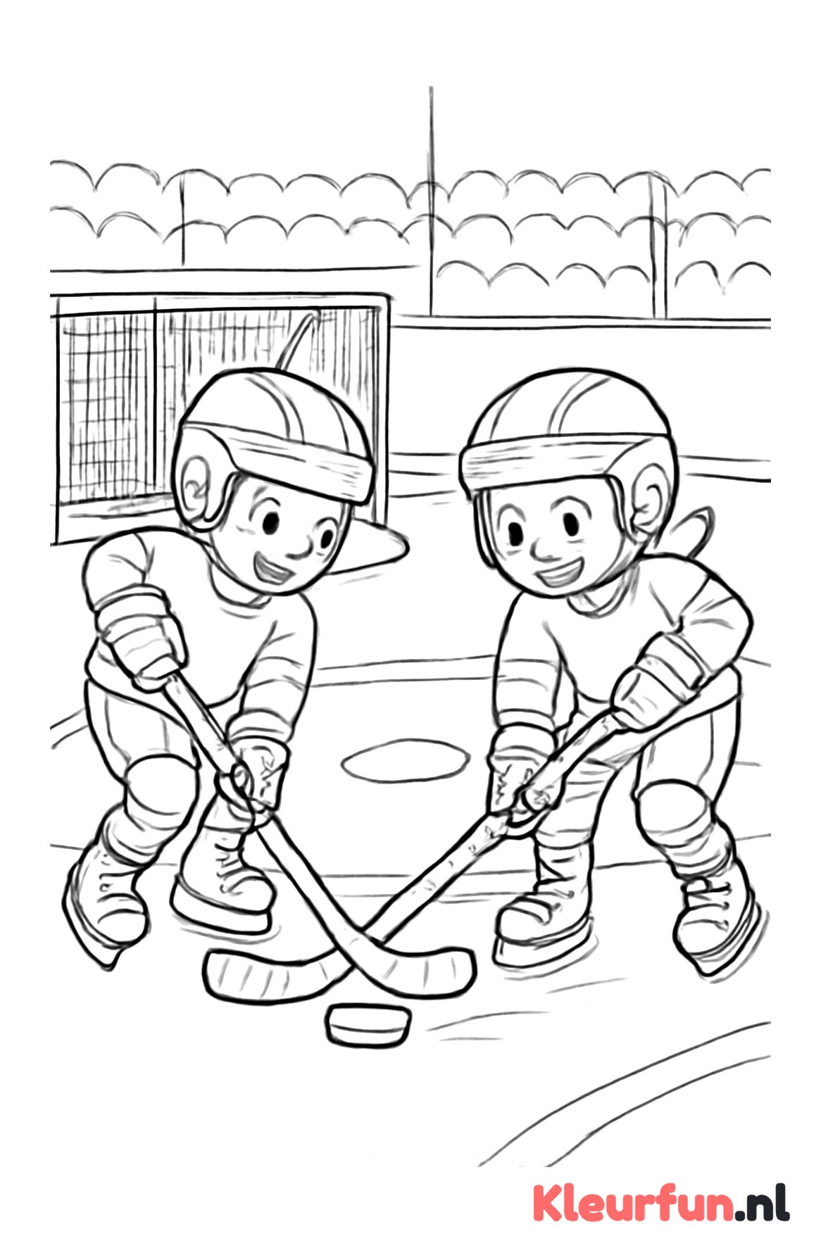 Kinderen hockey wedstrijd