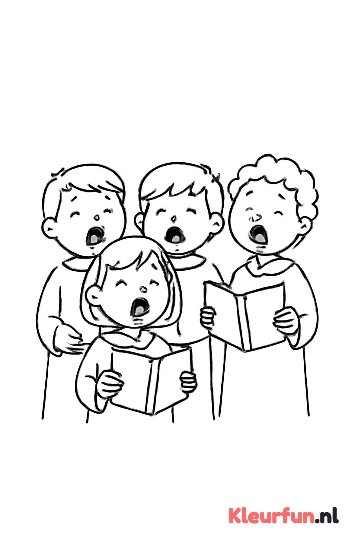 Kinderen zingen in koor