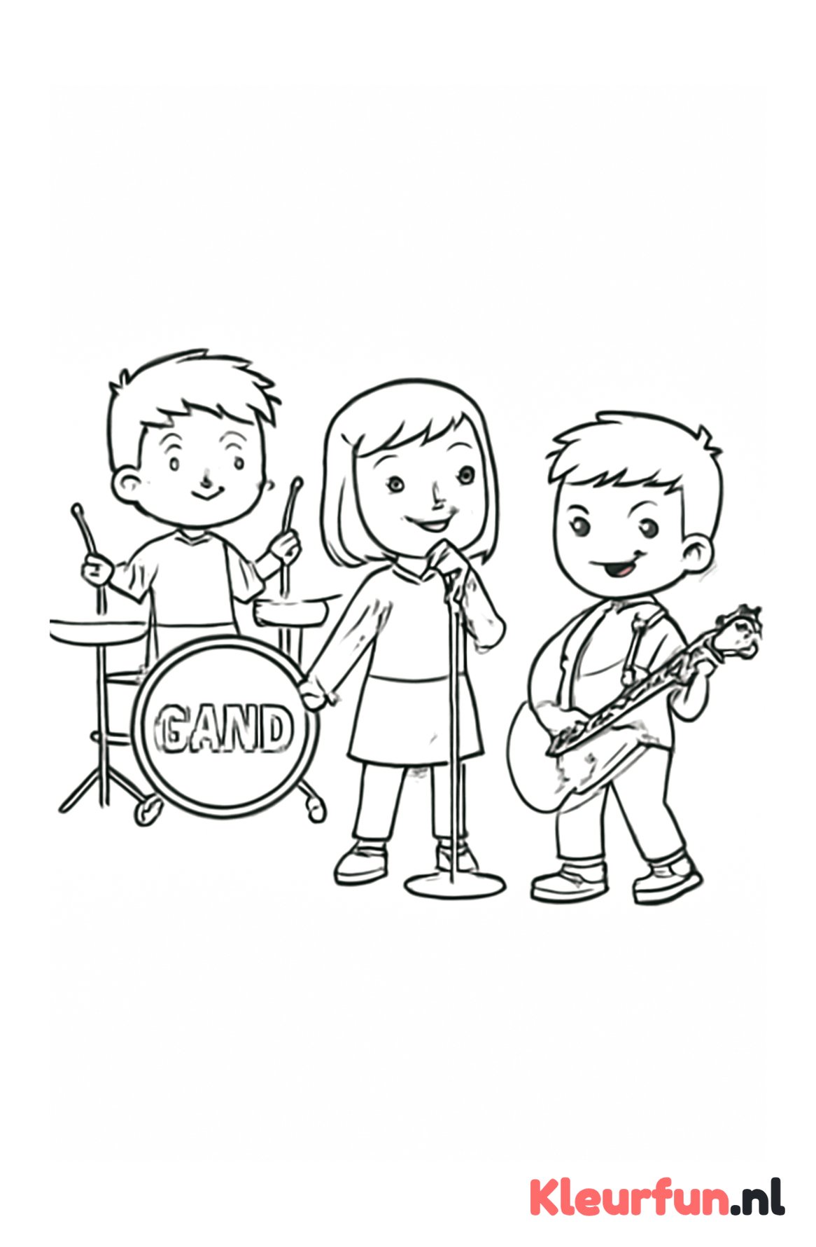 Kinderen in muziekband