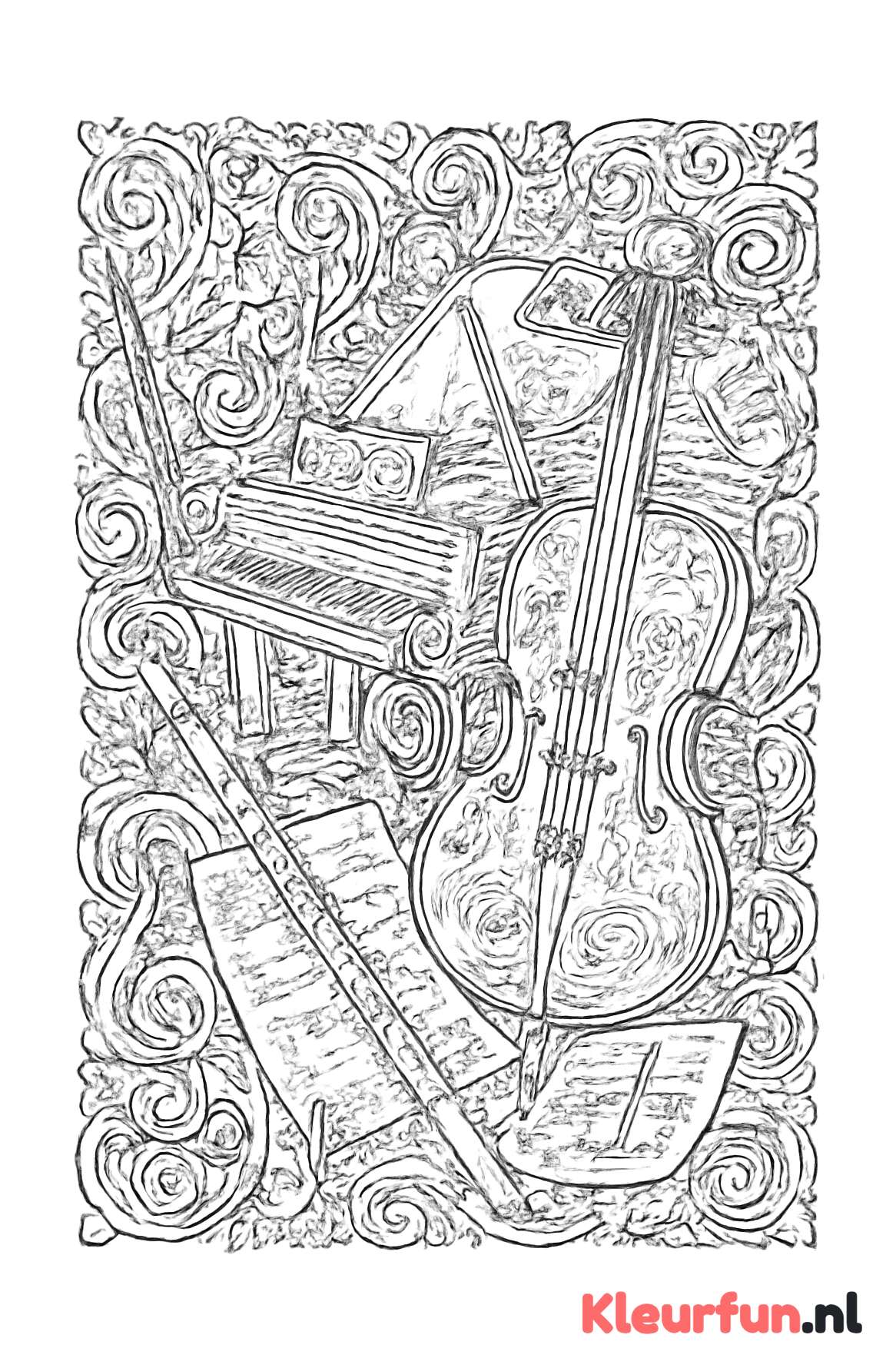Klassieke muziekinstrumenten met veel details