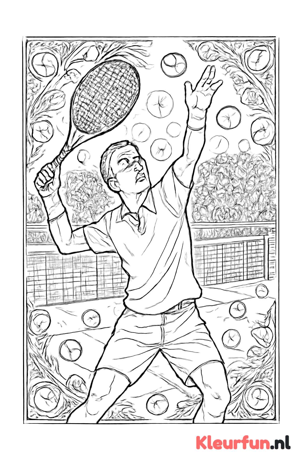 Krachtige tennis opslag