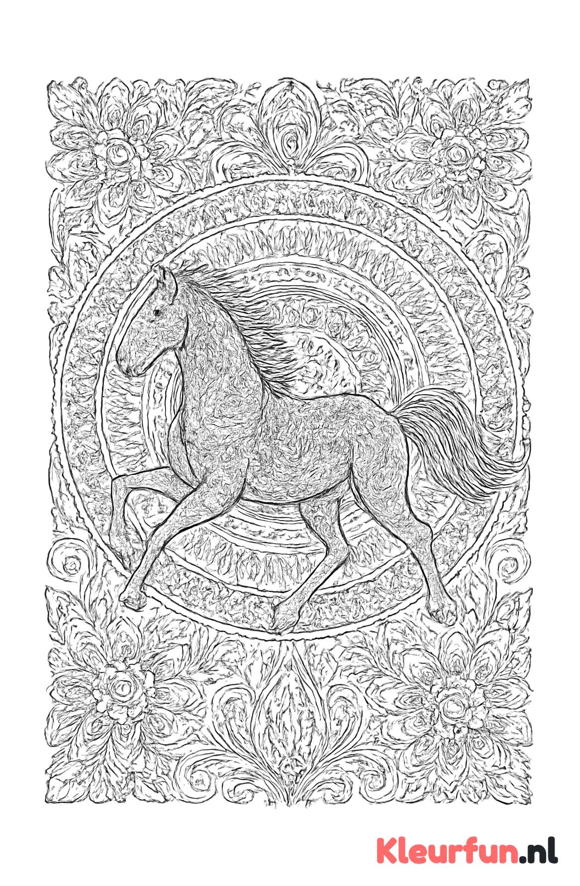 Galopperend paard mandala