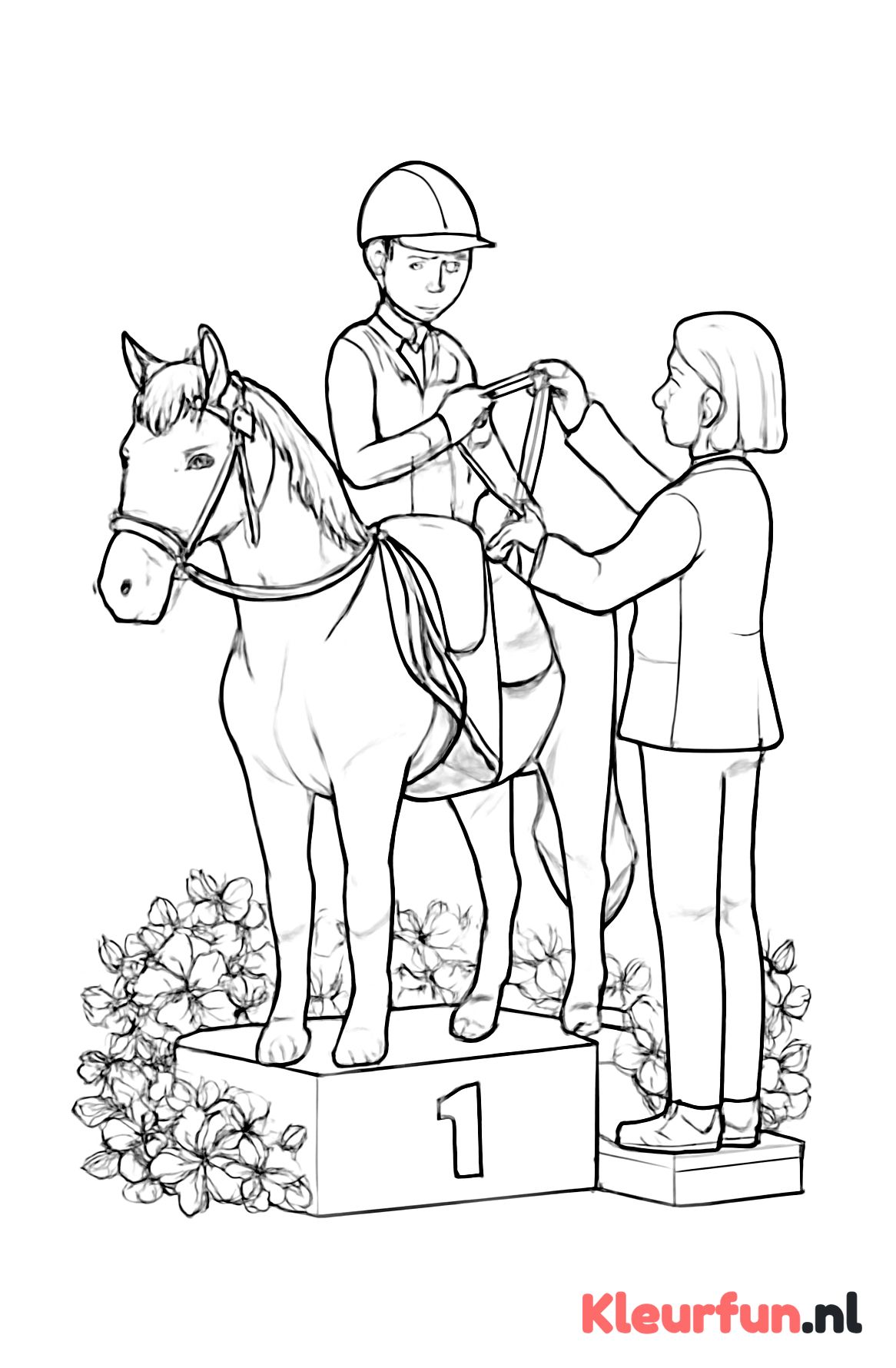 Medaille-uitreiking paardenspringen