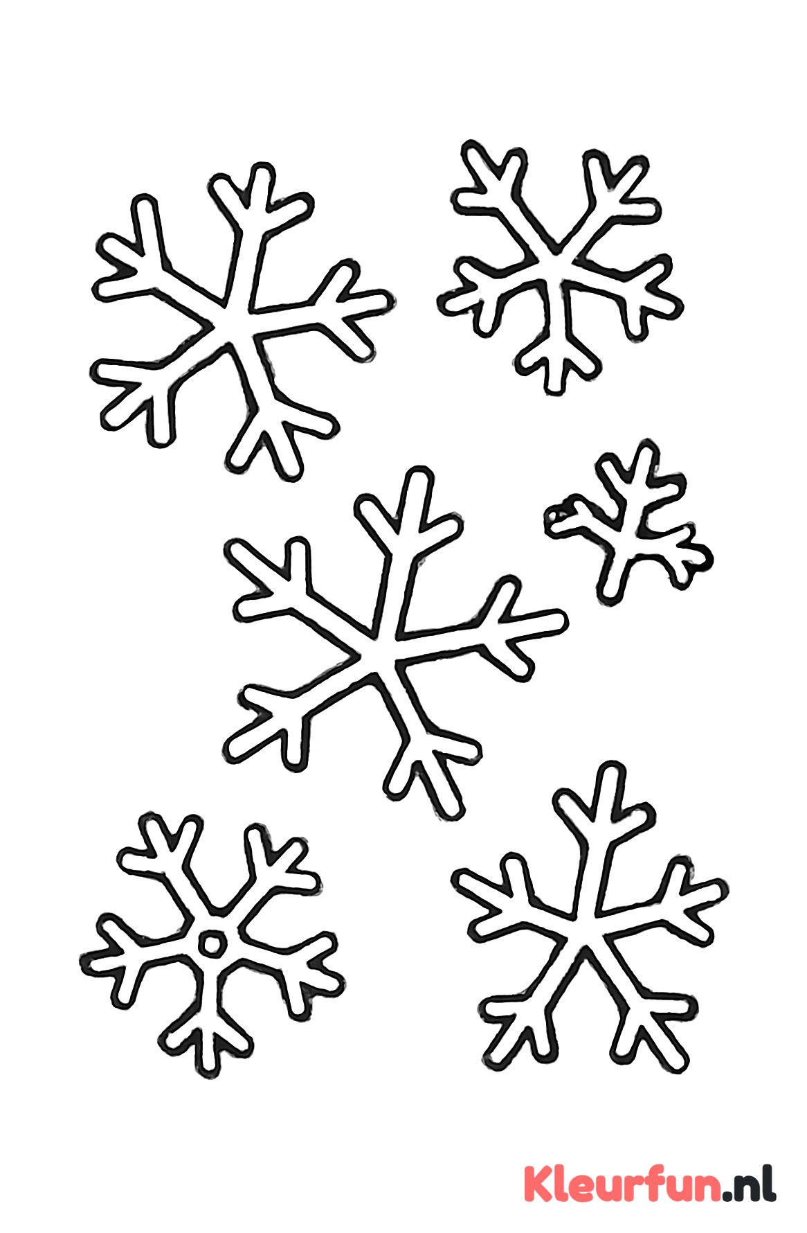 Meerdere simpele sneeuwvlokken