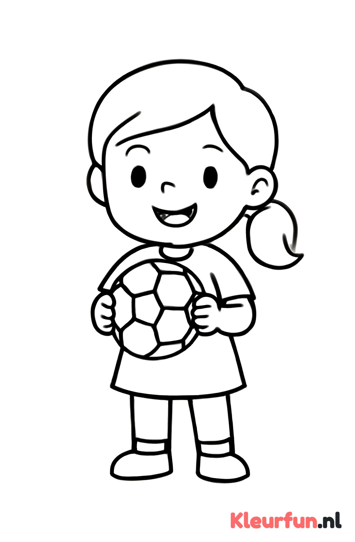 Meisje met voetbal