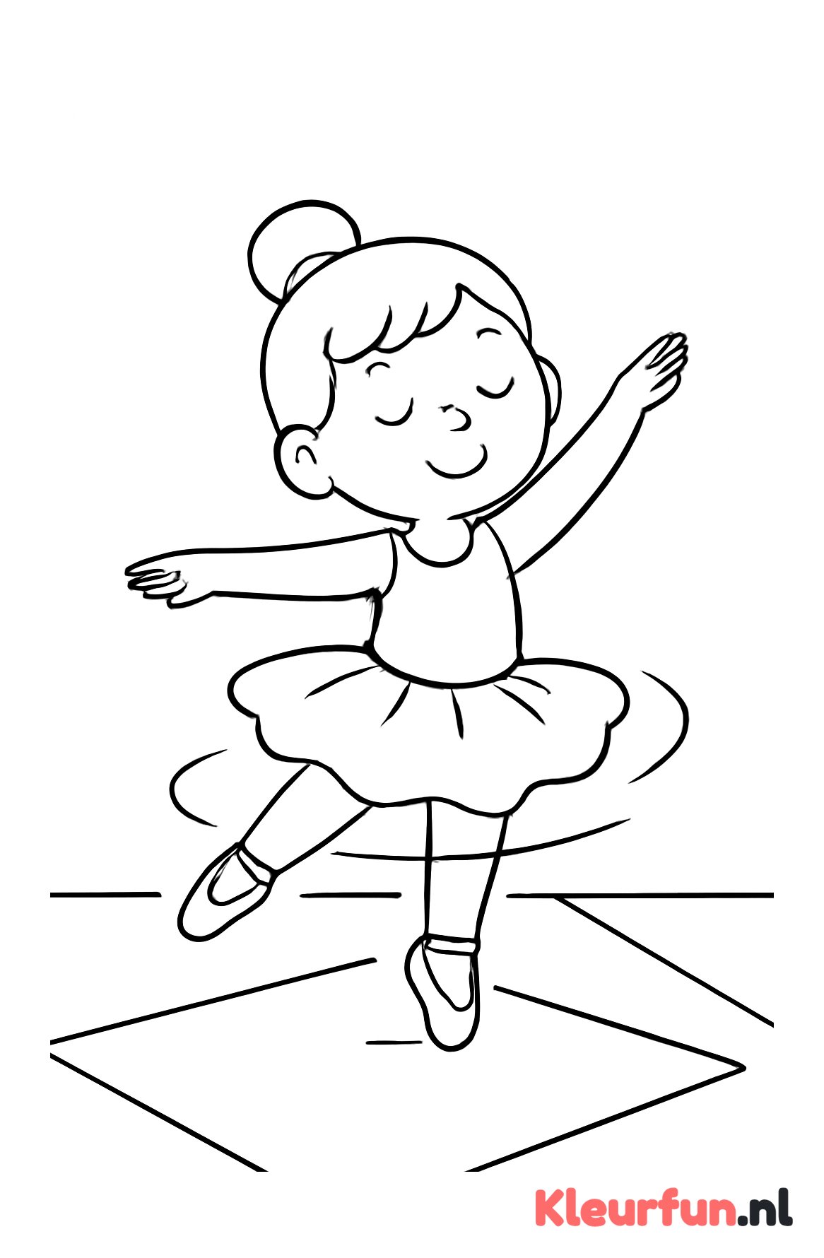 Meisje draait pirouette