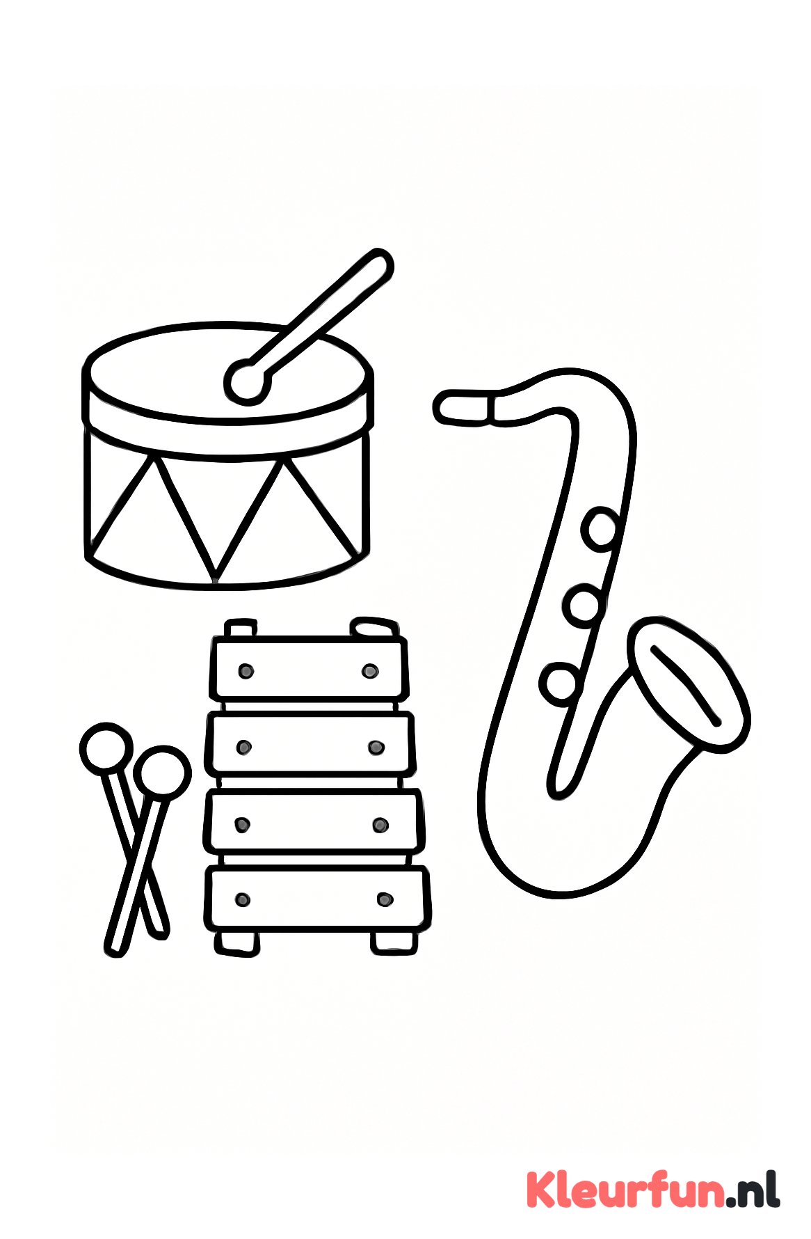 Muziekinstrumenten grote vormen
