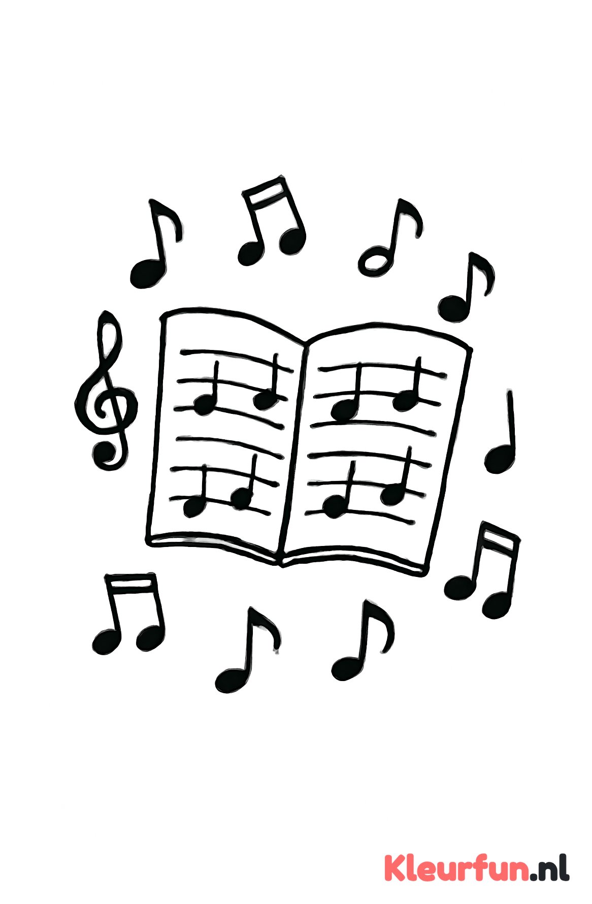 Muzieknoten rond bladmuziek