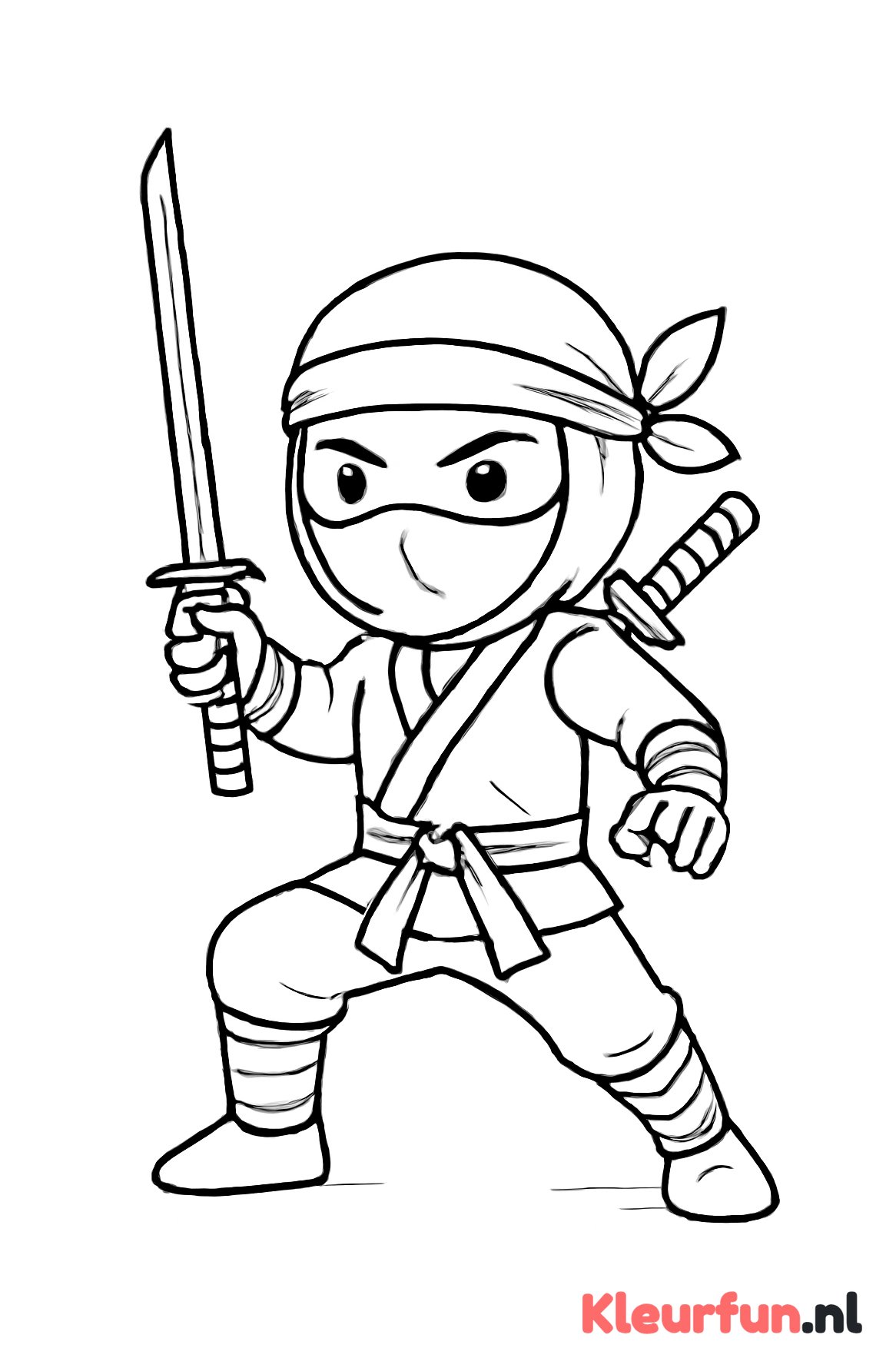 Ninja in vechtpose