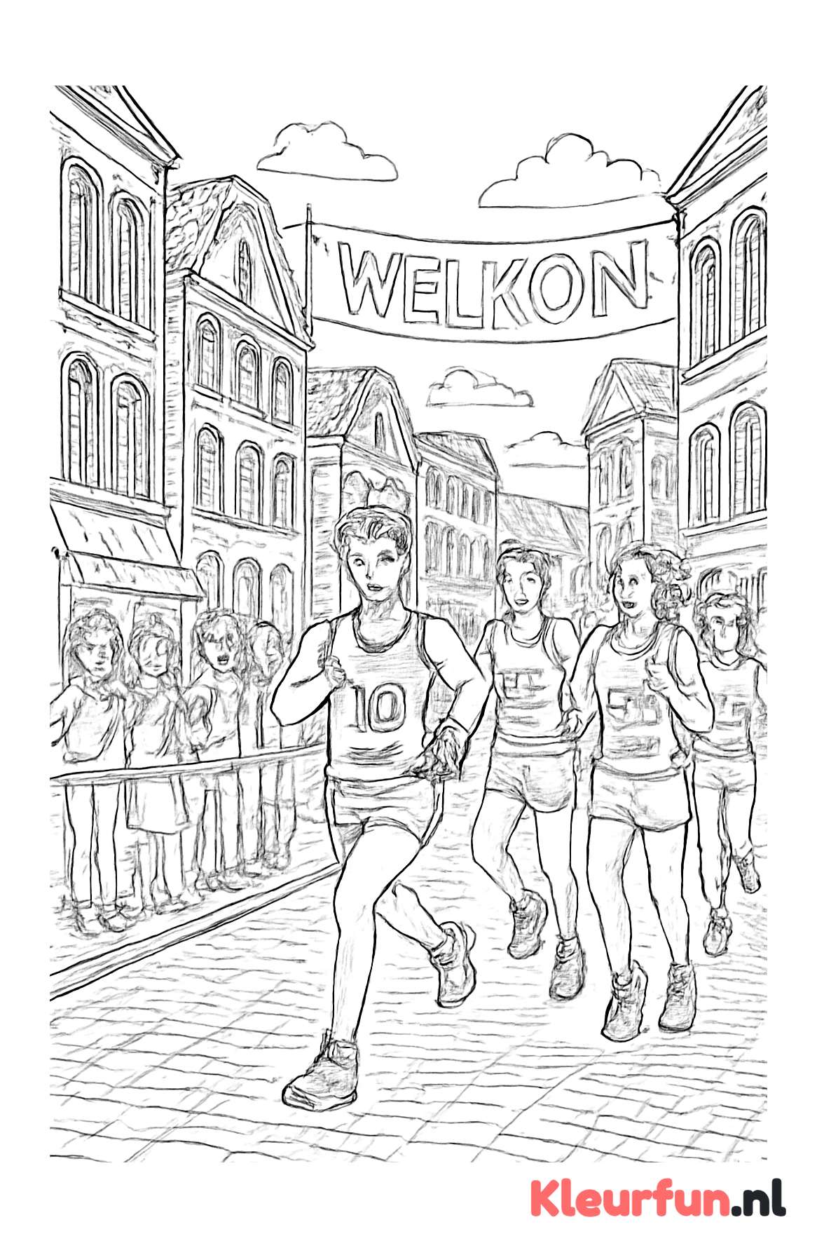 Olympische marathon in de stad