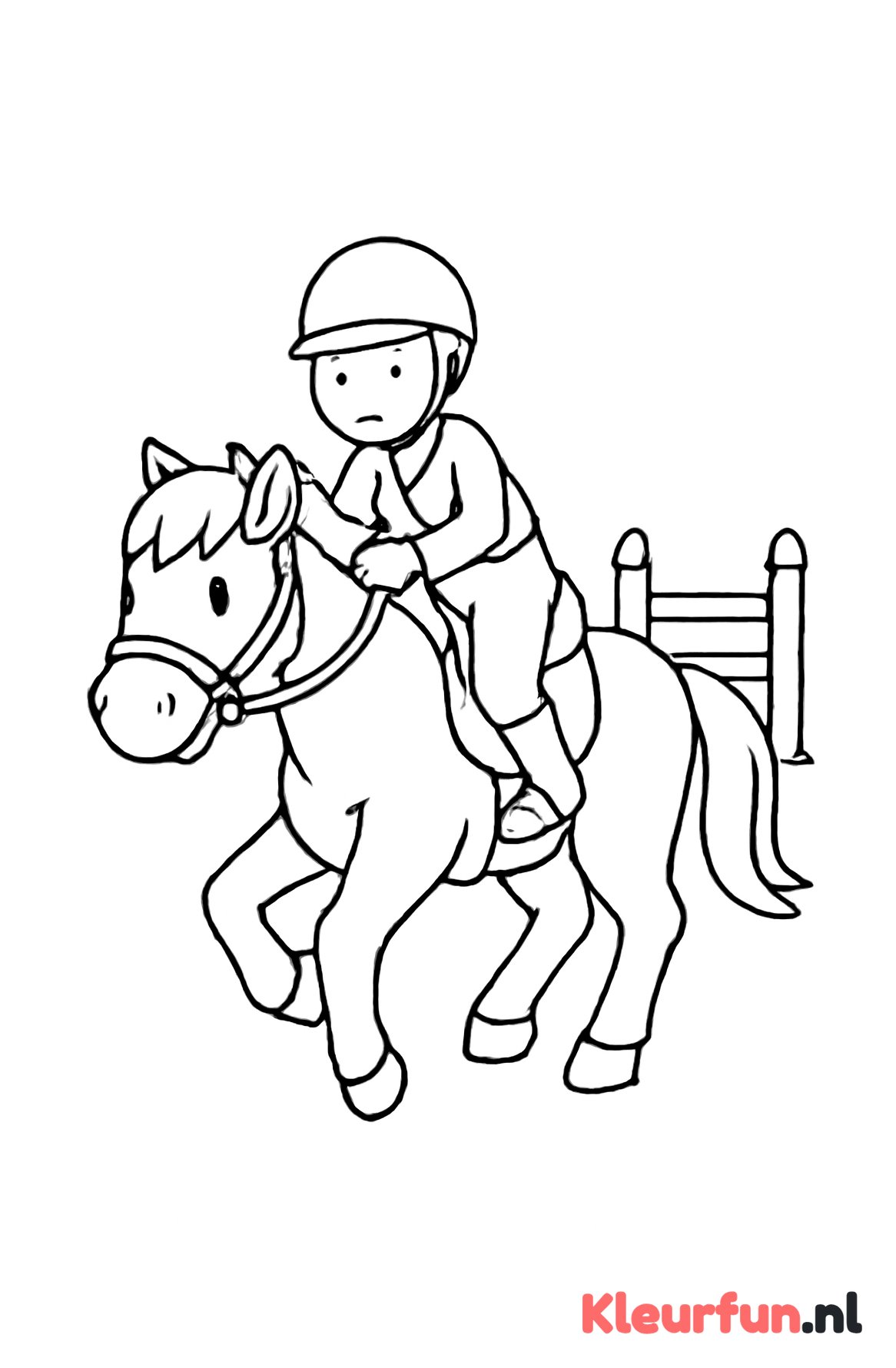 Paard maakt bocht tijdens springwedstrijd